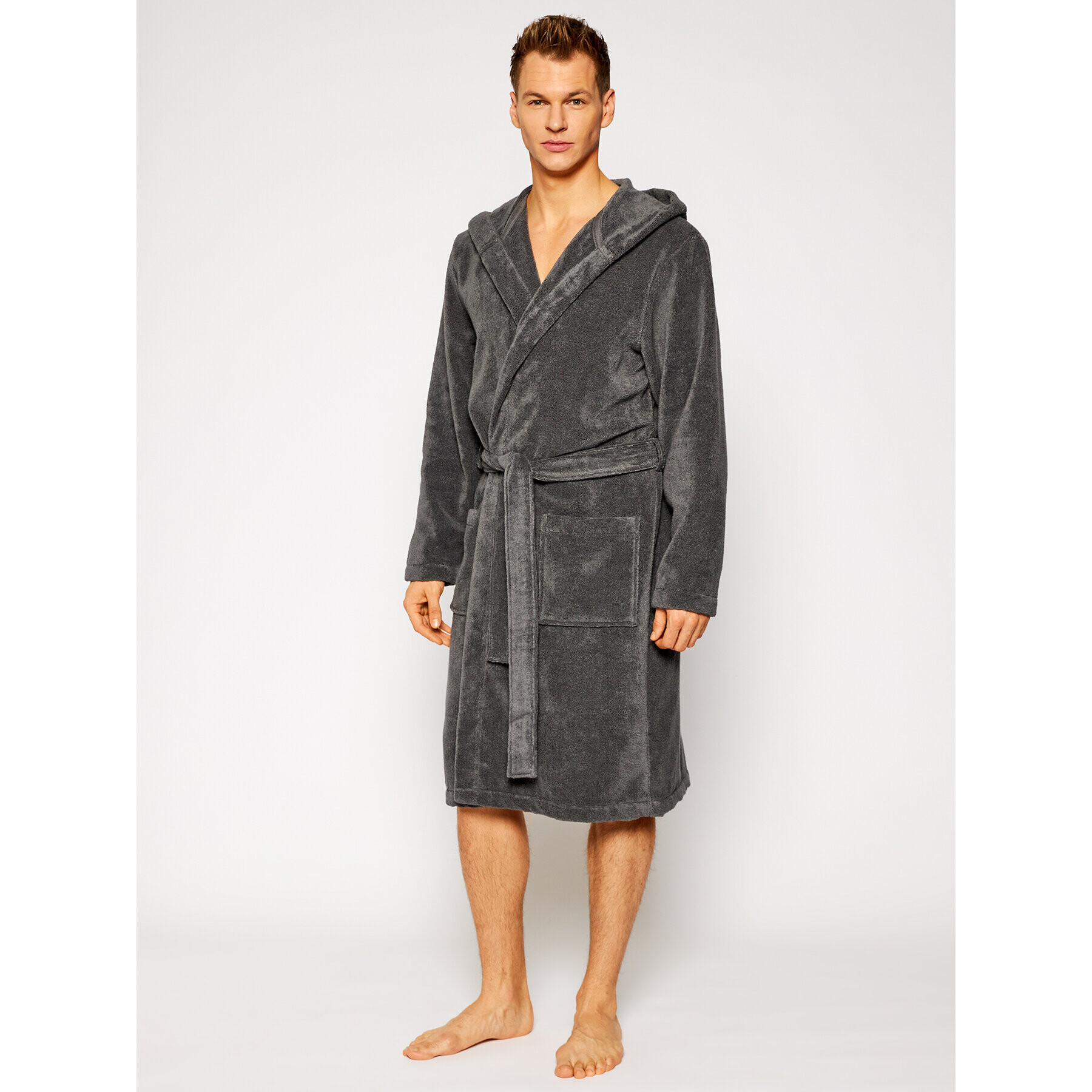 Tommy Hilfiger Köntös Icon Hooded Bathrobe 2S87905573 Szürke - Pepit.hu