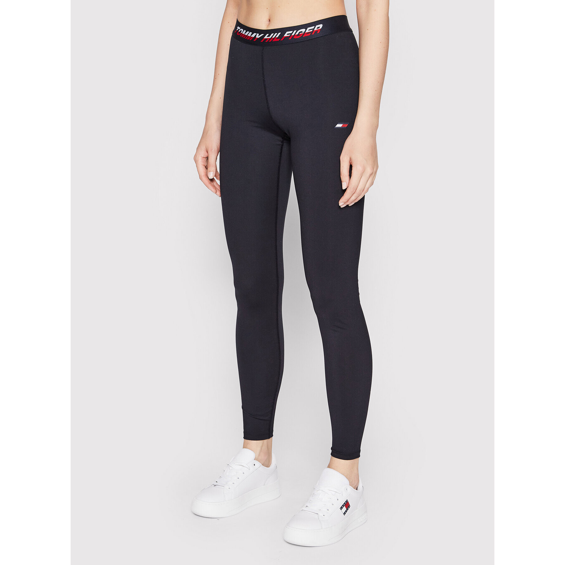 Tommy Hilfiger Leggings Rw Tape S10S101117 Sötétkék Slim Fit - Pepit.hu