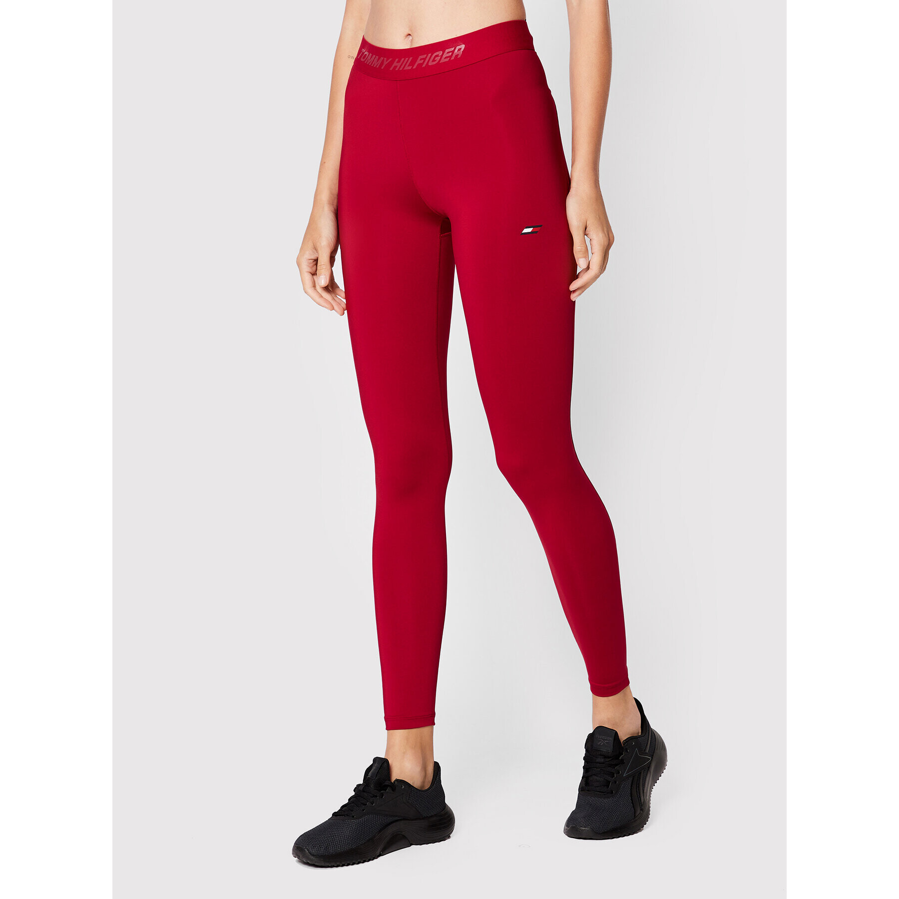 Tommy Hilfiger Leggings Tonal Tape Core S10S101439 Bordó Slim Fit - Pepit.hu