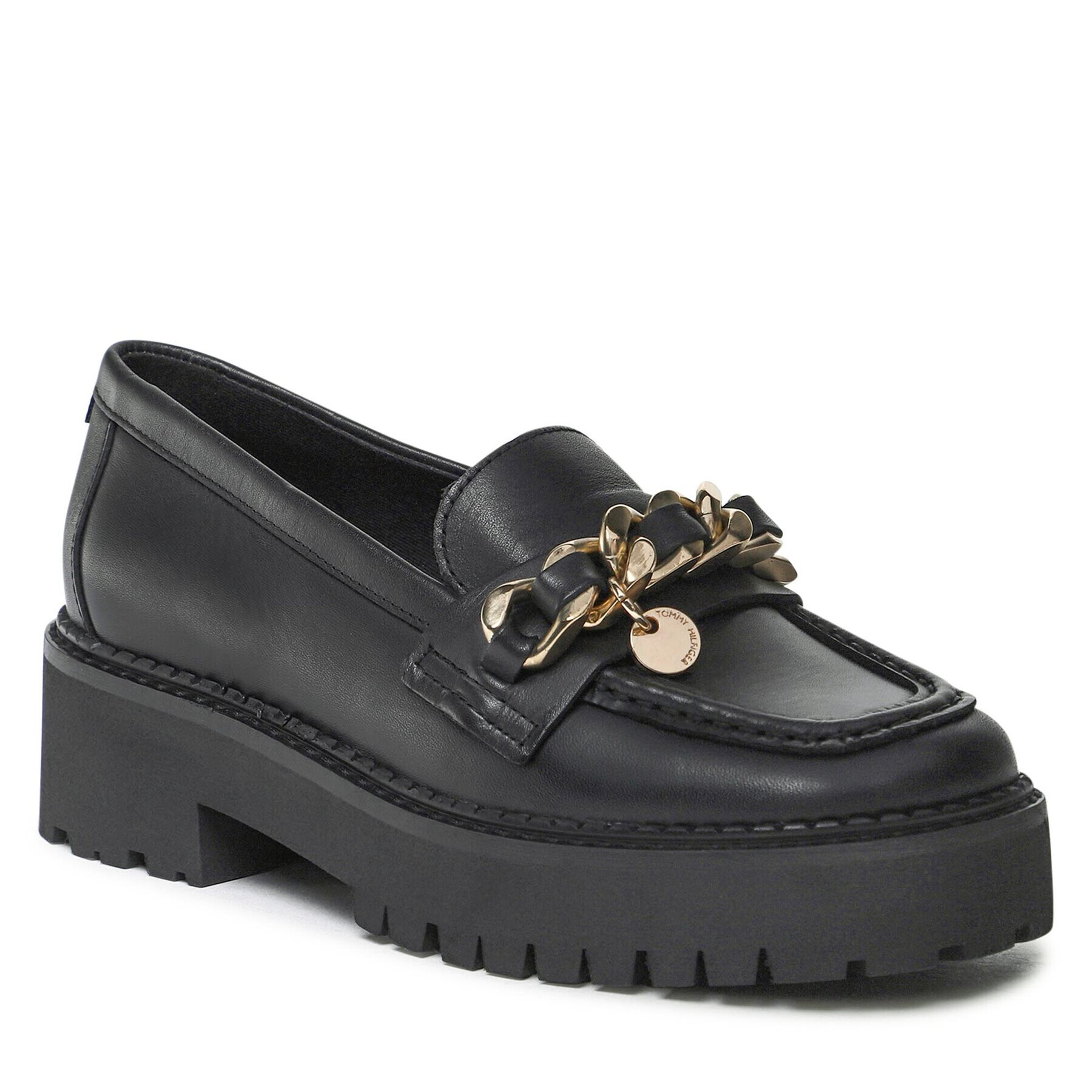 Tommy Hilfiger Loaferek Chain Chunky Loafer FW0FW06865 Fekete - Pepit.hu