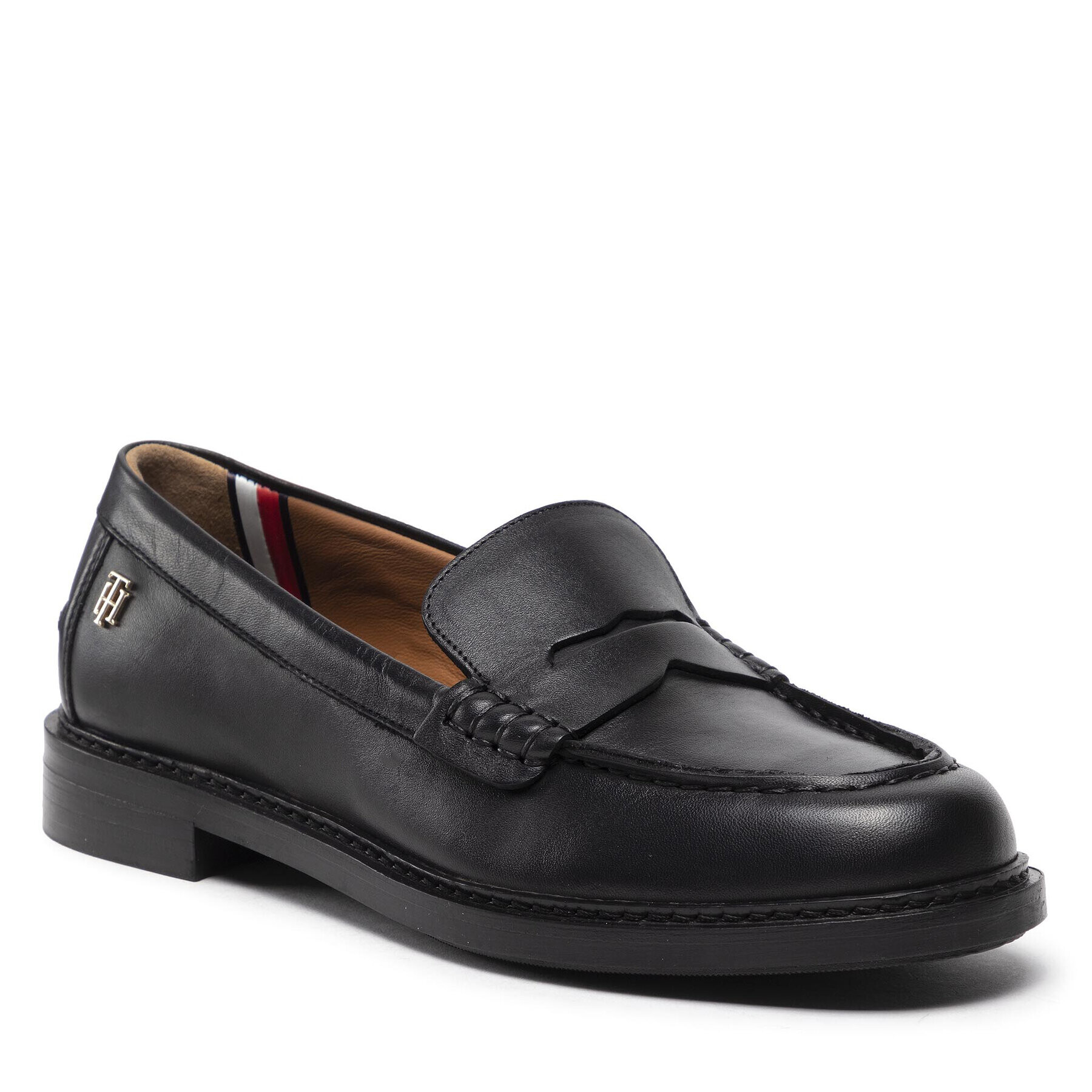 Tommy Hilfiger Lords Th Preppy Flat Loafer FW0FW06676 Fekete - Pepit.hu