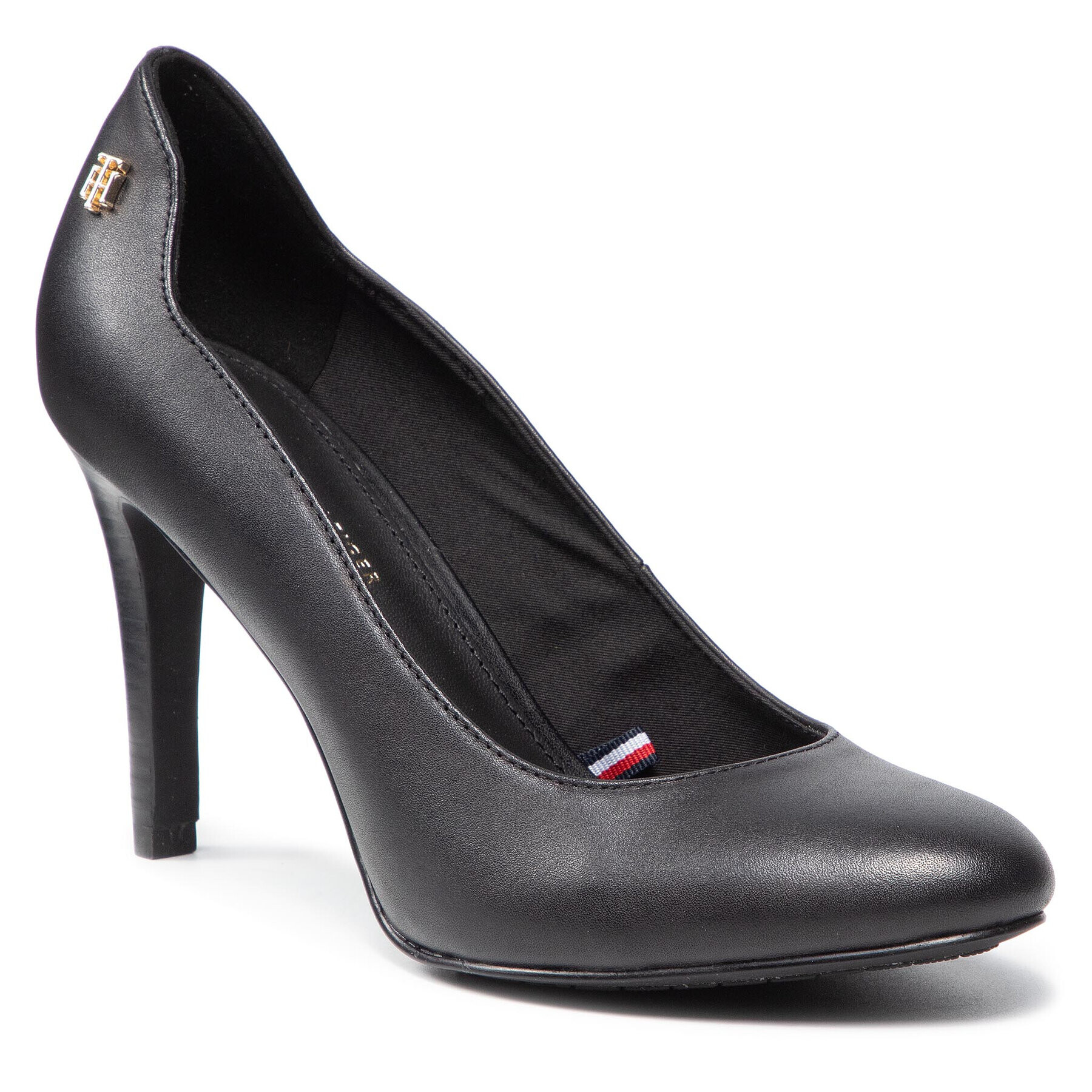 Tommy Hilfiger Magassarkú Th Essentials Leather Pump FW0FW05951 Fekete - Pepit.hu