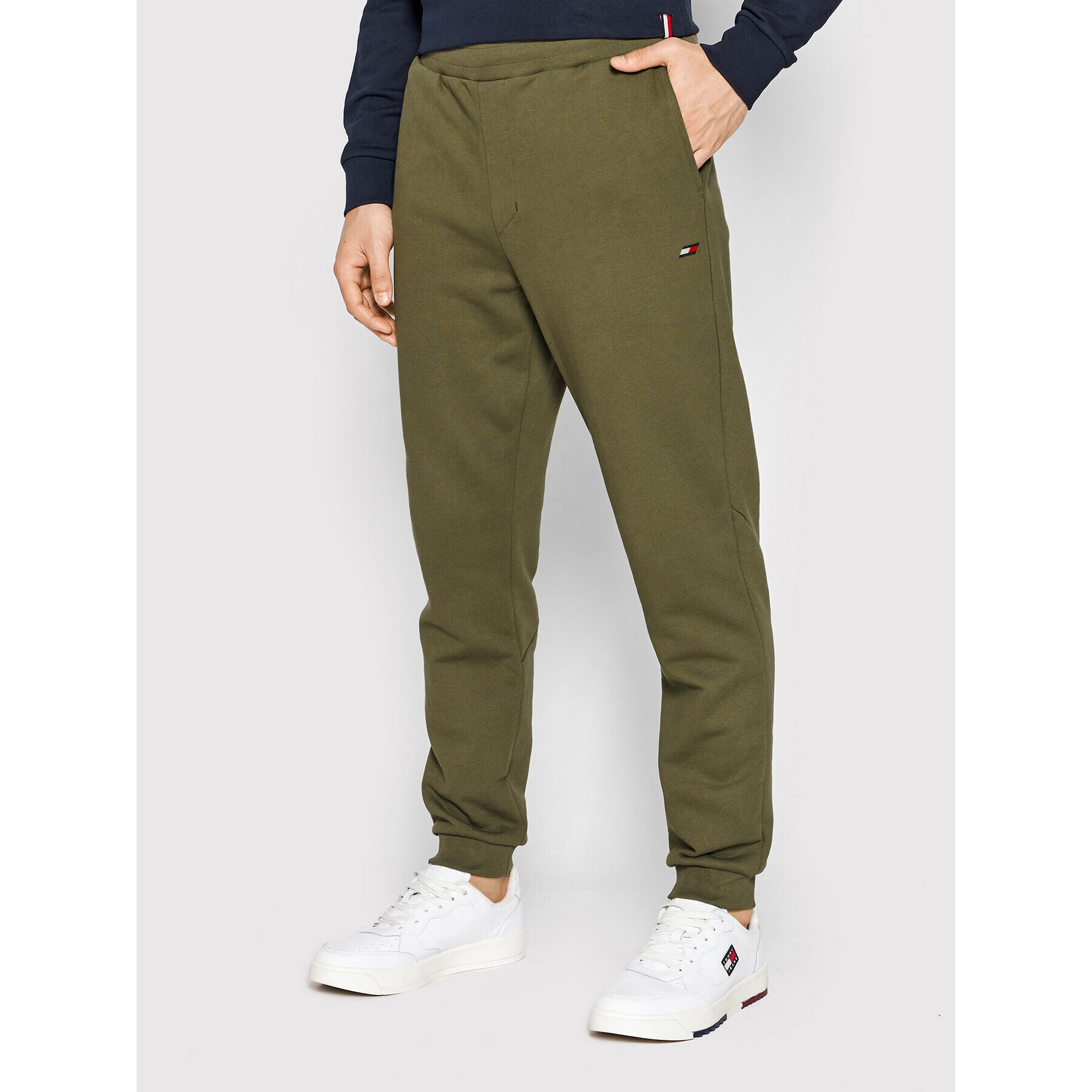 Tommy Hilfiger Melegítő alsó Essentials MW0MW22740 Zöld Regular Fit - Pepit.hu