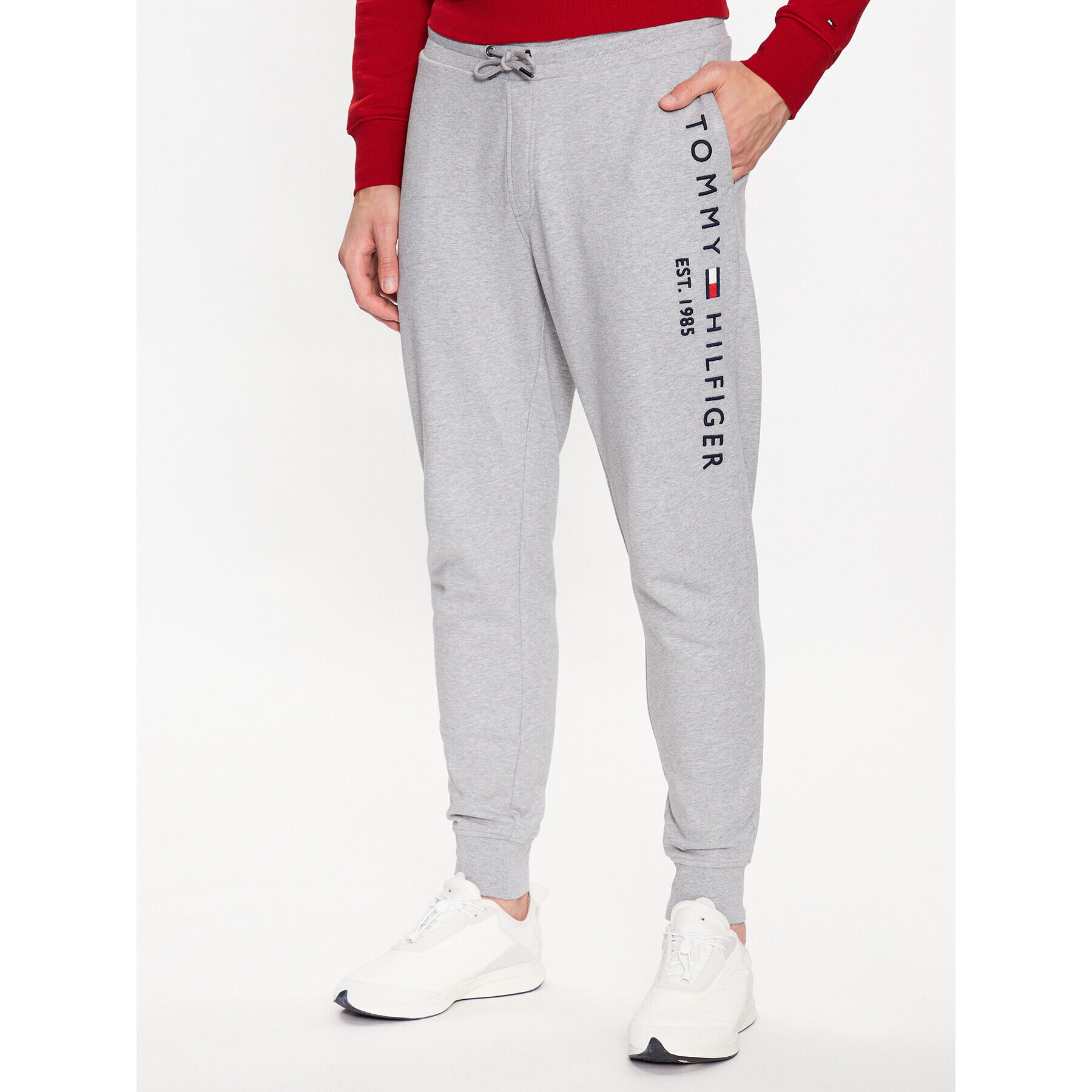 Tommy Hilfiger Melegítő alsó Logo MW0MW08388 Szürke Regular Fit - Pepit.hu