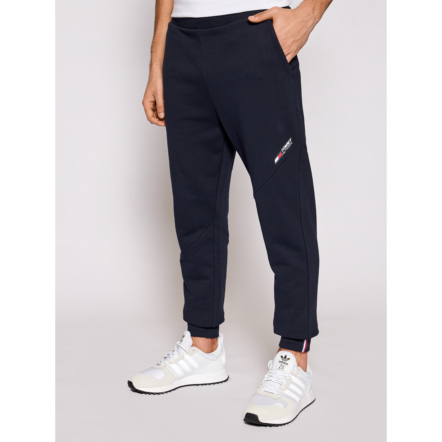 Tommy Hilfiger Melegítő alsó Terry Logo MW0MW18462 Sötétkék Regular Fit - Pepit.hu