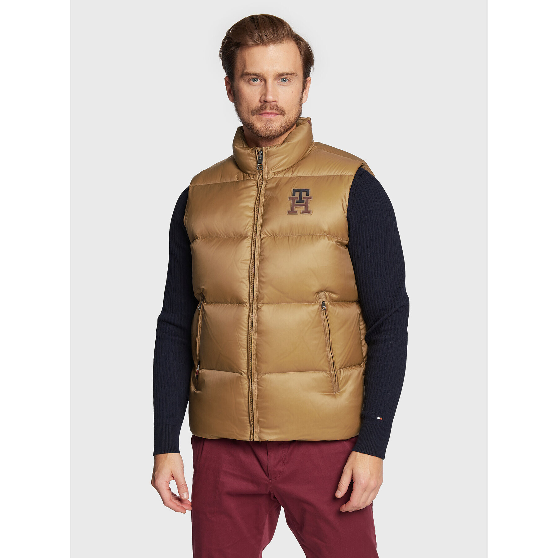 Tommy Hilfiger Mellény Zero Gravity MW0MW28732 Barna Regular Fit - Pepit.hu