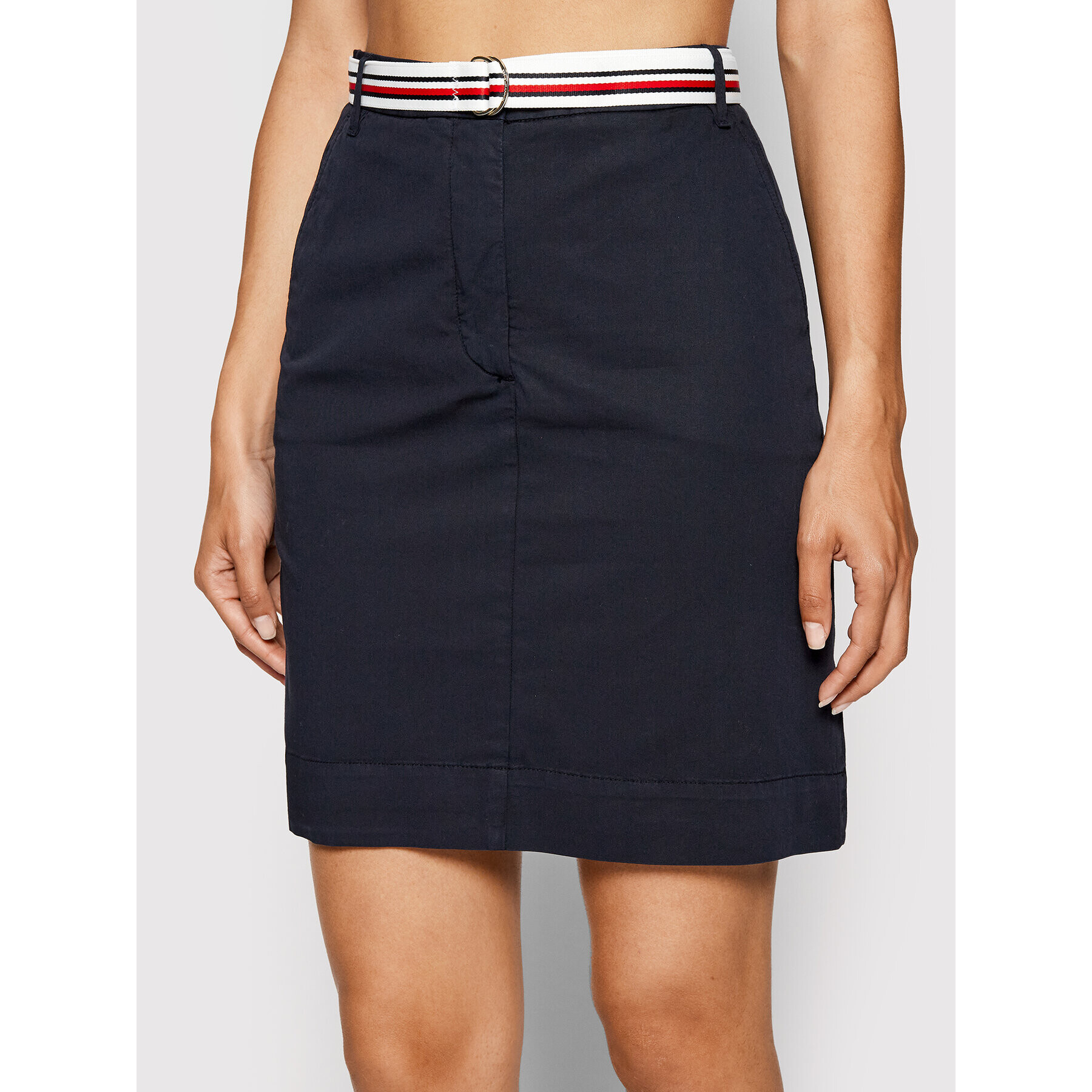 Tommy Hilfiger Miniszoknya Chino WW0WW34702 Sötétkék Regular Fit - Pepit.hu