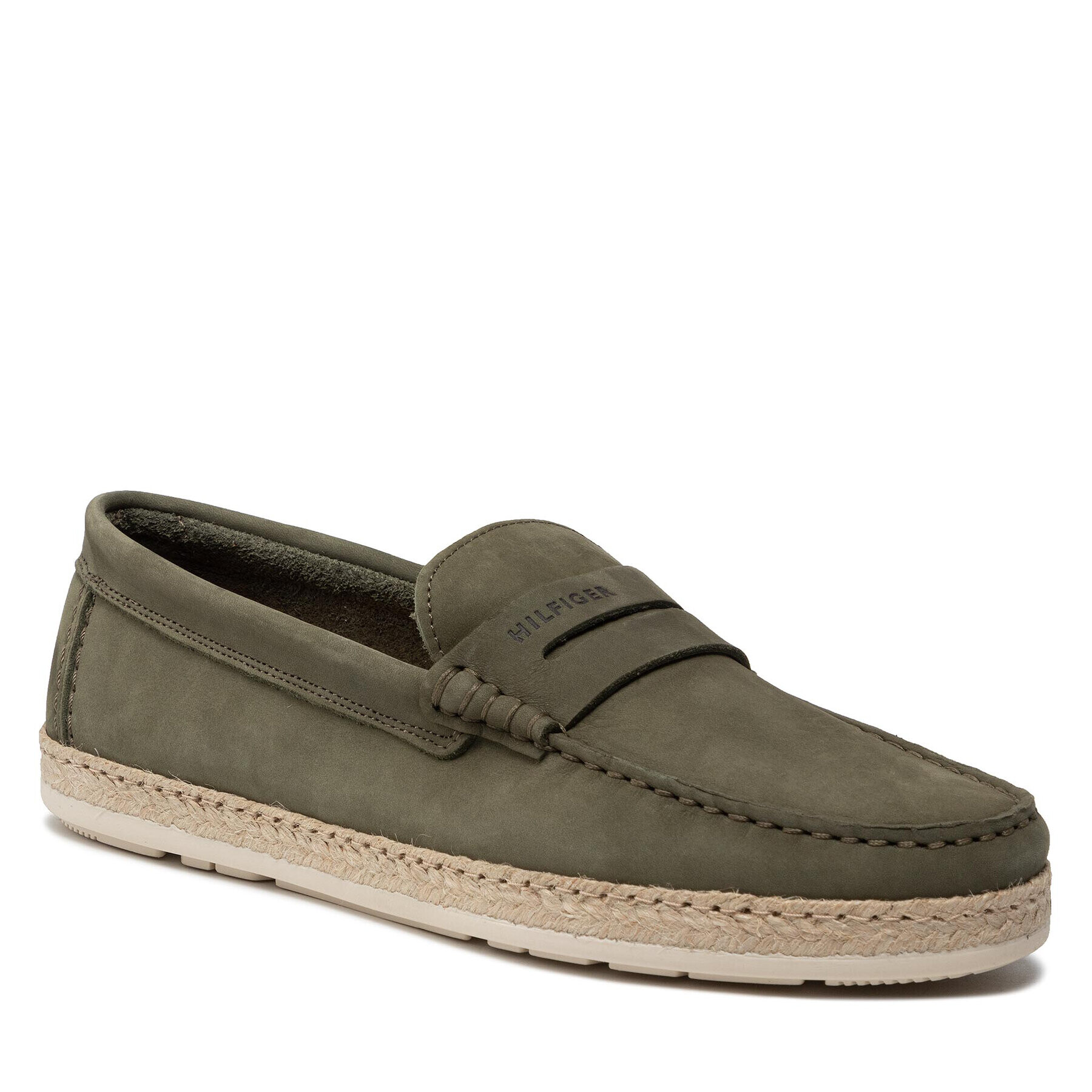 Tommy Hilfiger Mokaszin Jute Nubuck Mocassin FM0FM03961 Zöld - Pepit.hu