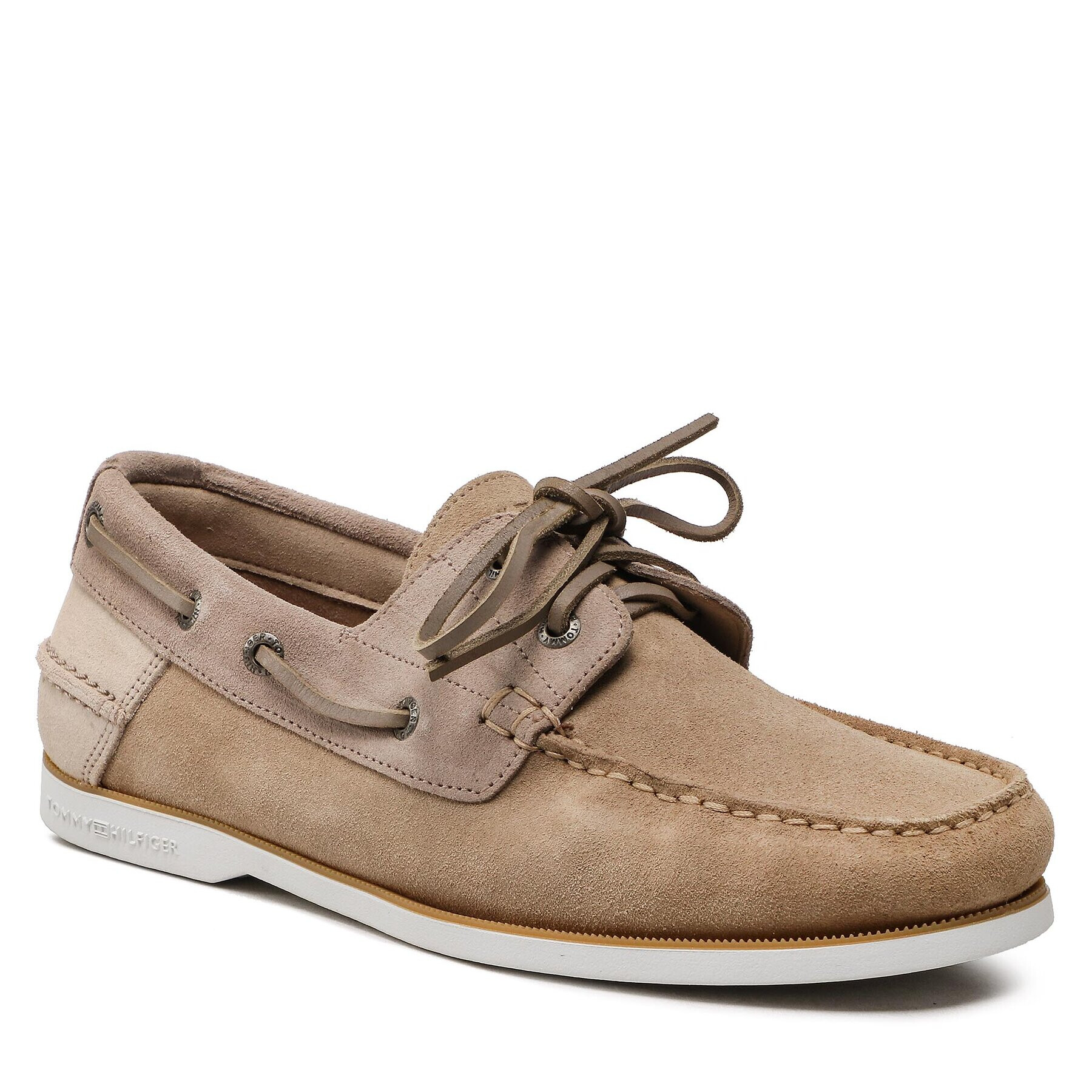 Tommy Hilfiger Mokaszin Th Boat Shoe Core Suede FM0FM04505 Bézs - Pepit.hu