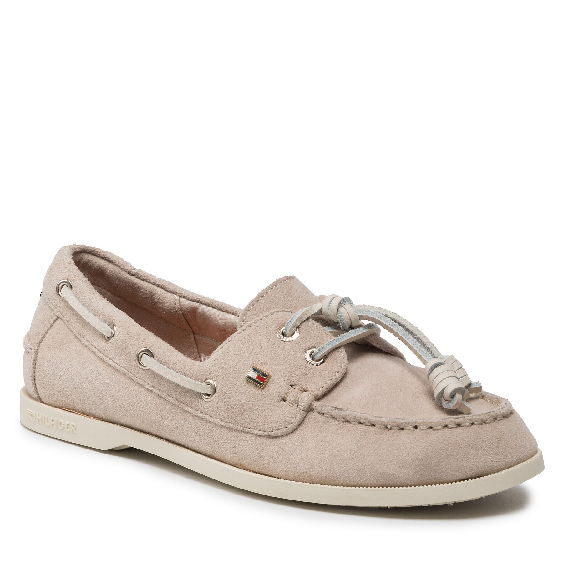 Tommy Hilfiger Mokaszin Tommy Feminine Boat Shoe FW0FW06347 Bézs - Pepit.hu