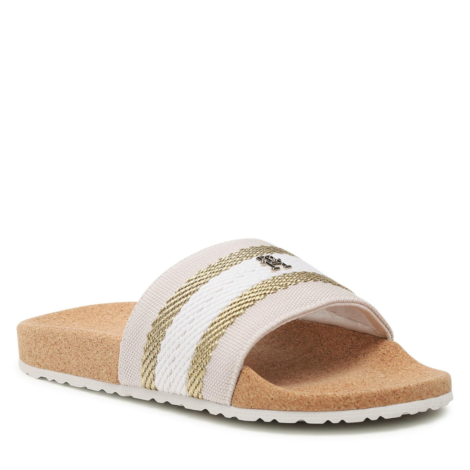 Tommy Hilfiger Papucs Fresh Webbing Slide FW0FW06983 Ekru - Pepit.hu