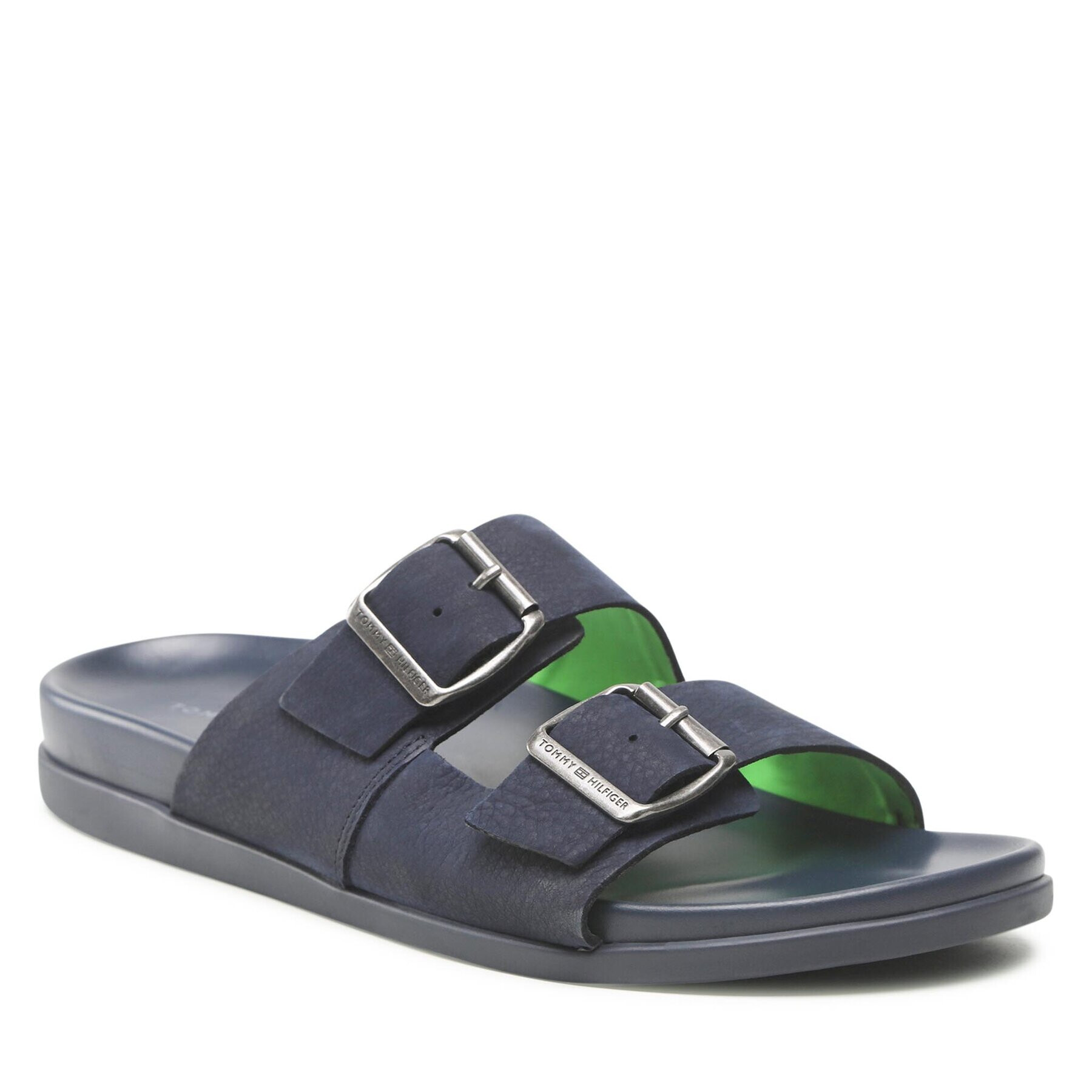 Tommy Hilfiger Papucs Hilfiger Nubuck Buckles Sandal FM0FM04459 Sötétkék - Pepit.hu