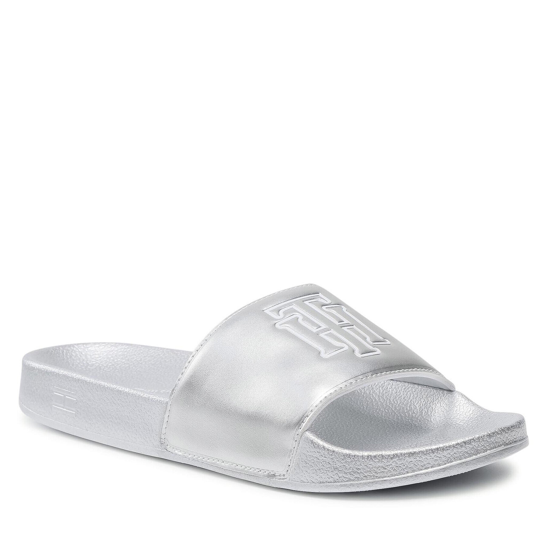 Tommy Hilfiger Papucs Monogram Metallic Pool Slide FW0FW05759 Ezüst - Pepit.hu