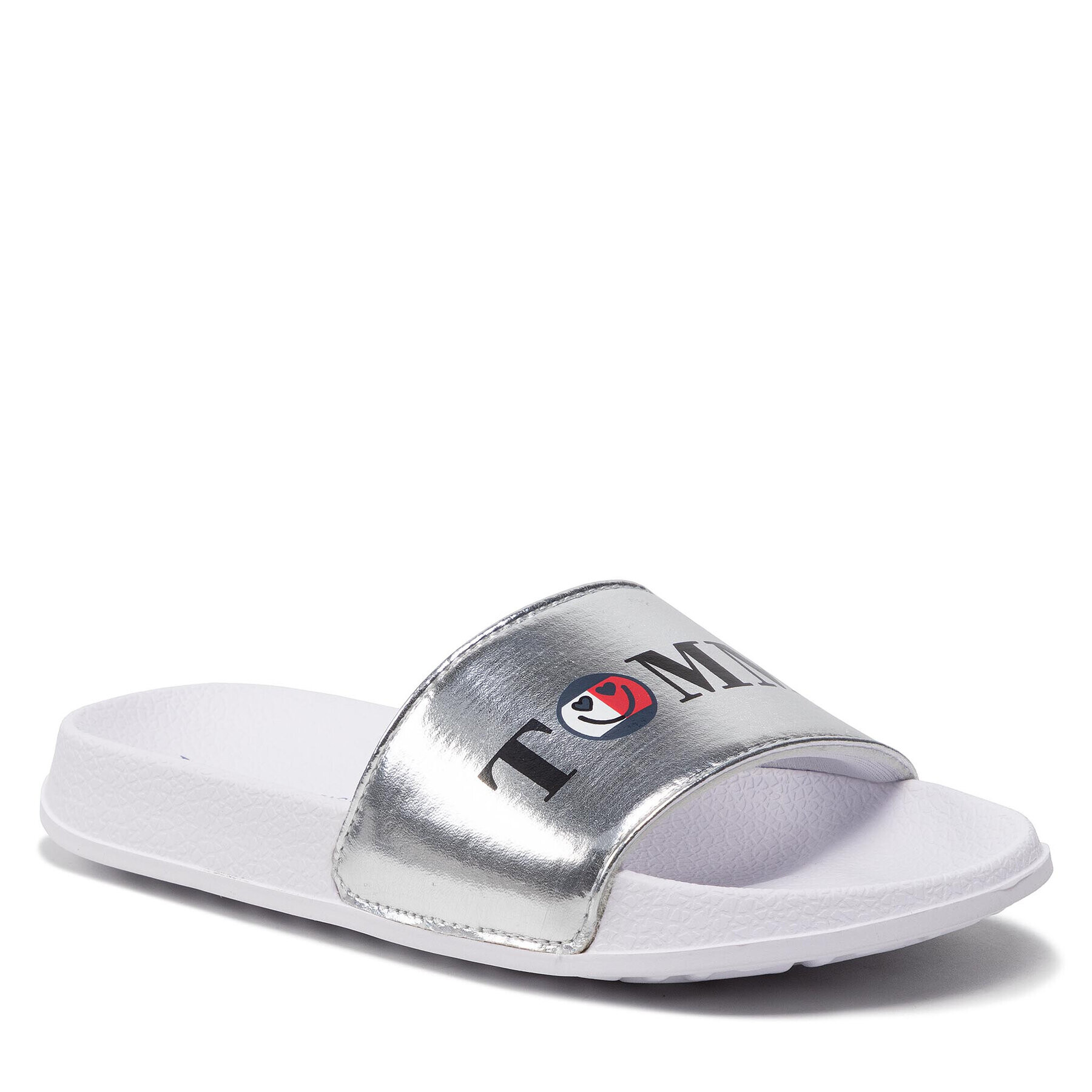 Tommy Hilfiger Papucs Smile Print Pool Slide T3A0-32194-1367 M Ezüst - Pepit.hu