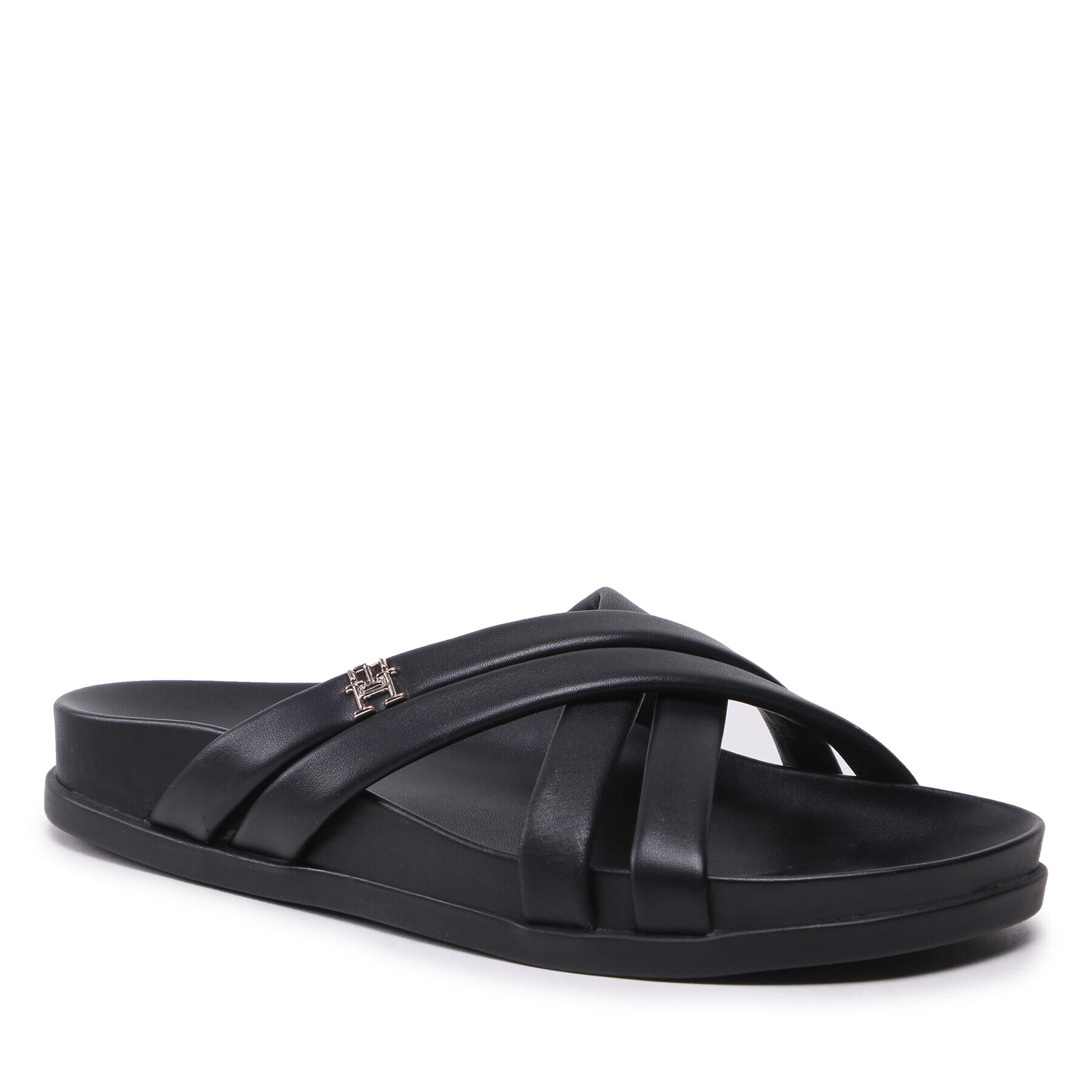 Tommy Hilfiger Papucs Strap Feminine Sandal FW0FW07081 Fekete - Pepit.hu