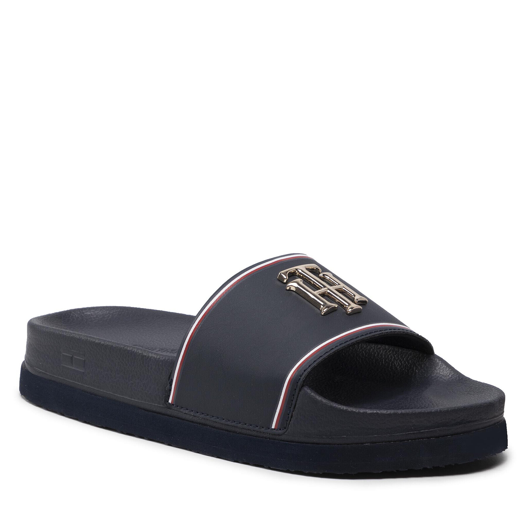 Tommy Hilfiger Papucs Th Hardware Flatform Pool Slide FW0FW06308 Sötétkék - Pepit.hu