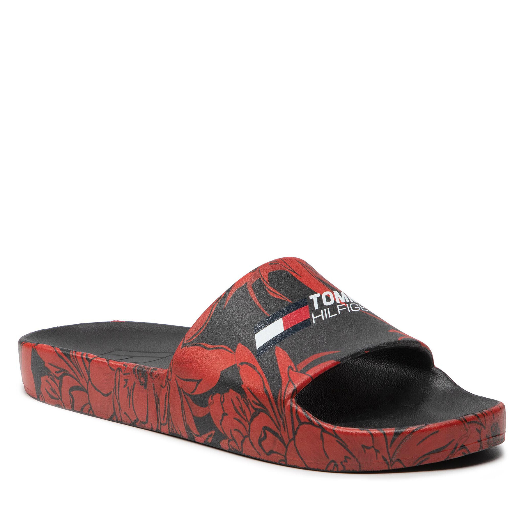 Tommy Hilfiger Papucs Ts Poolslide Floral FC0FC00050 Fekete - Pepit.hu