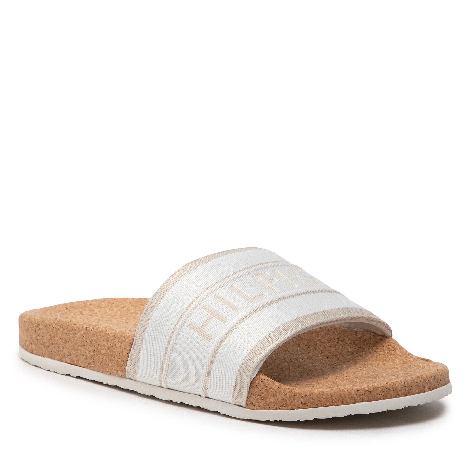 Tommy Hilfiger Papucs Webbing Cork Pool Slide FW0FW06525 Bézs - Pepit.hu