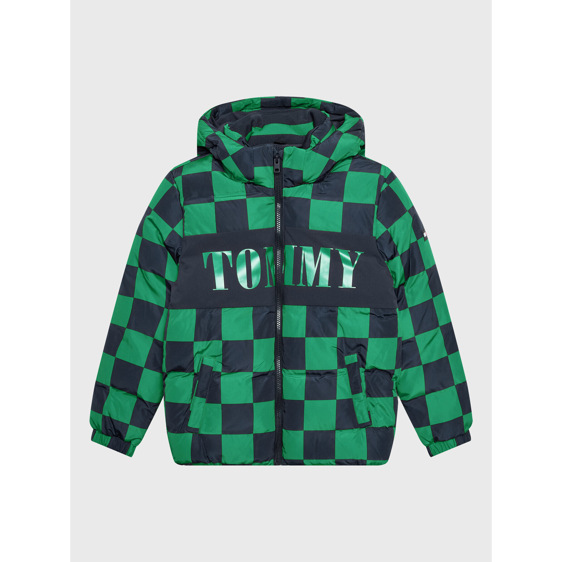 Tommy Hilfiger Pehelykabát Checker Board KB0KB07814 D Sötétkék Regular Fit - Pepit.hu