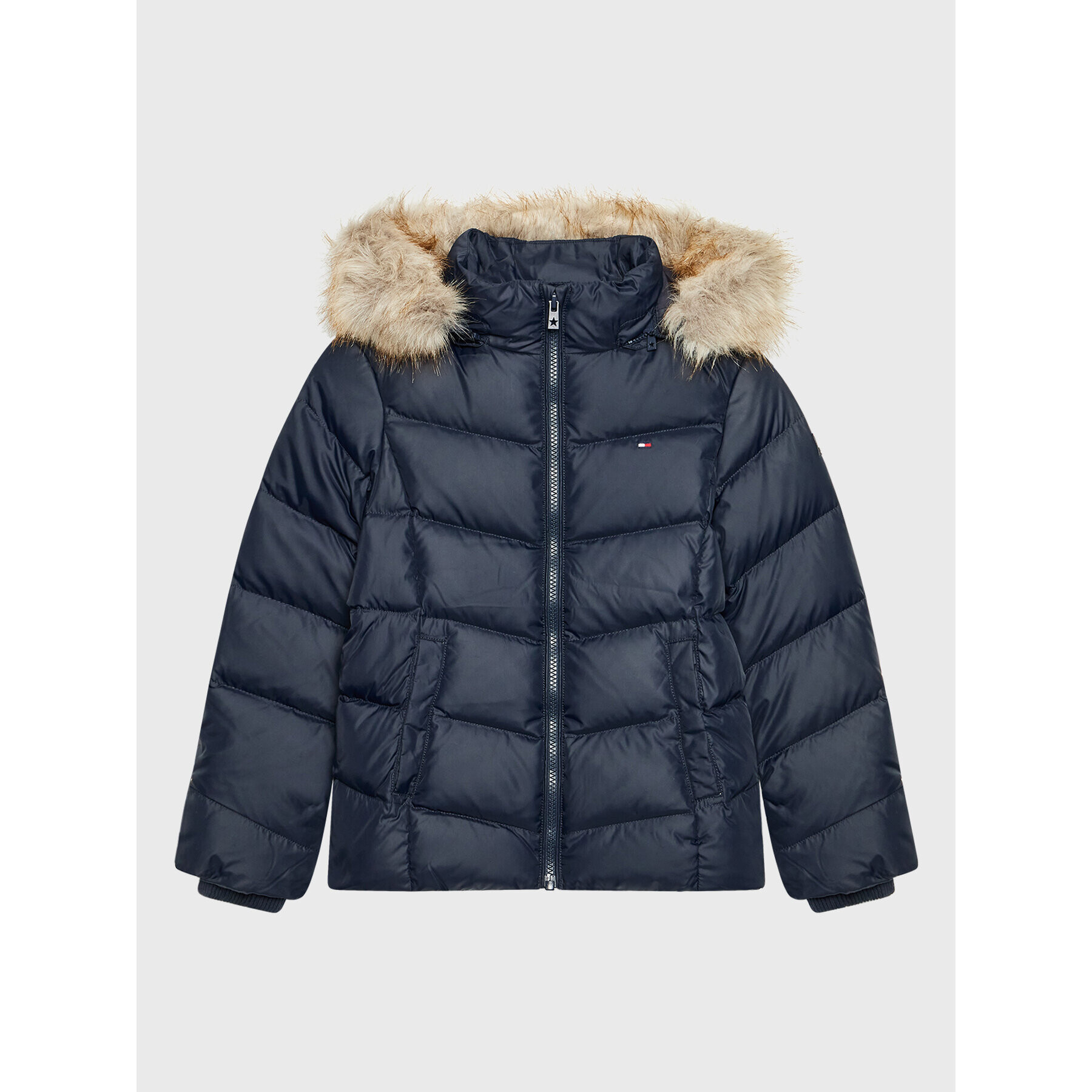 Tommy Hilfiger Pehelykabát Essential KG0KG05980 D Sötétkék Regular Fit - Pepit.hu