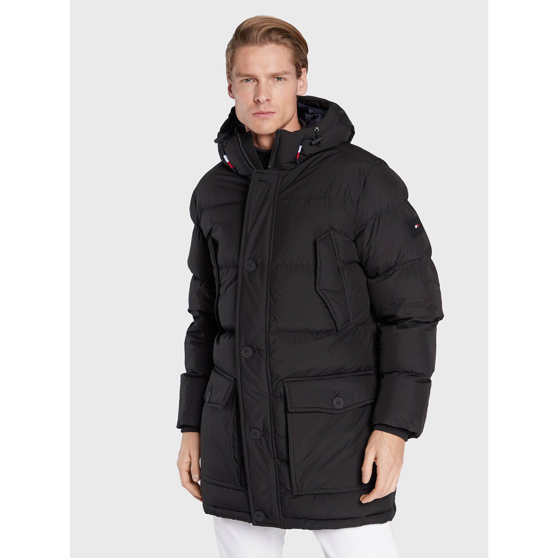 Tommy Hilfiger Pehelykabát Essential Rockie MW0MW27687 Fekete Regular Fit - Pepit.hu