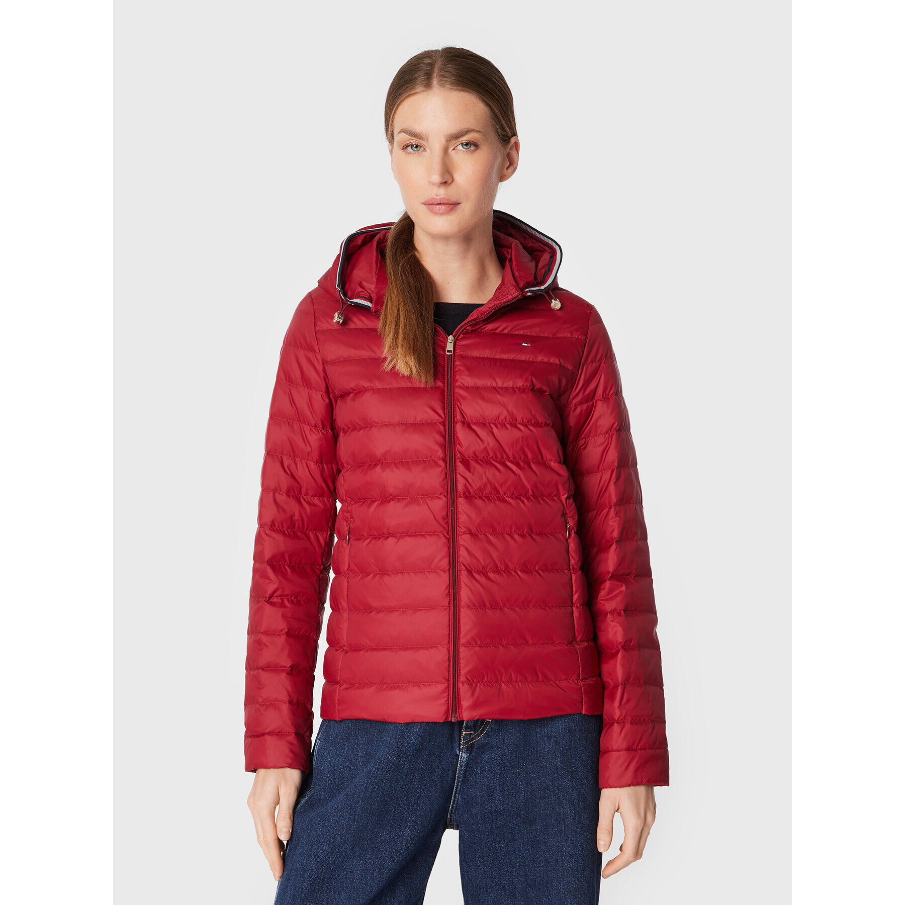 Tommy Hilfiger Pehelykabát Essential WW0WW30842 Piros Regular Fit - Pepit.hu