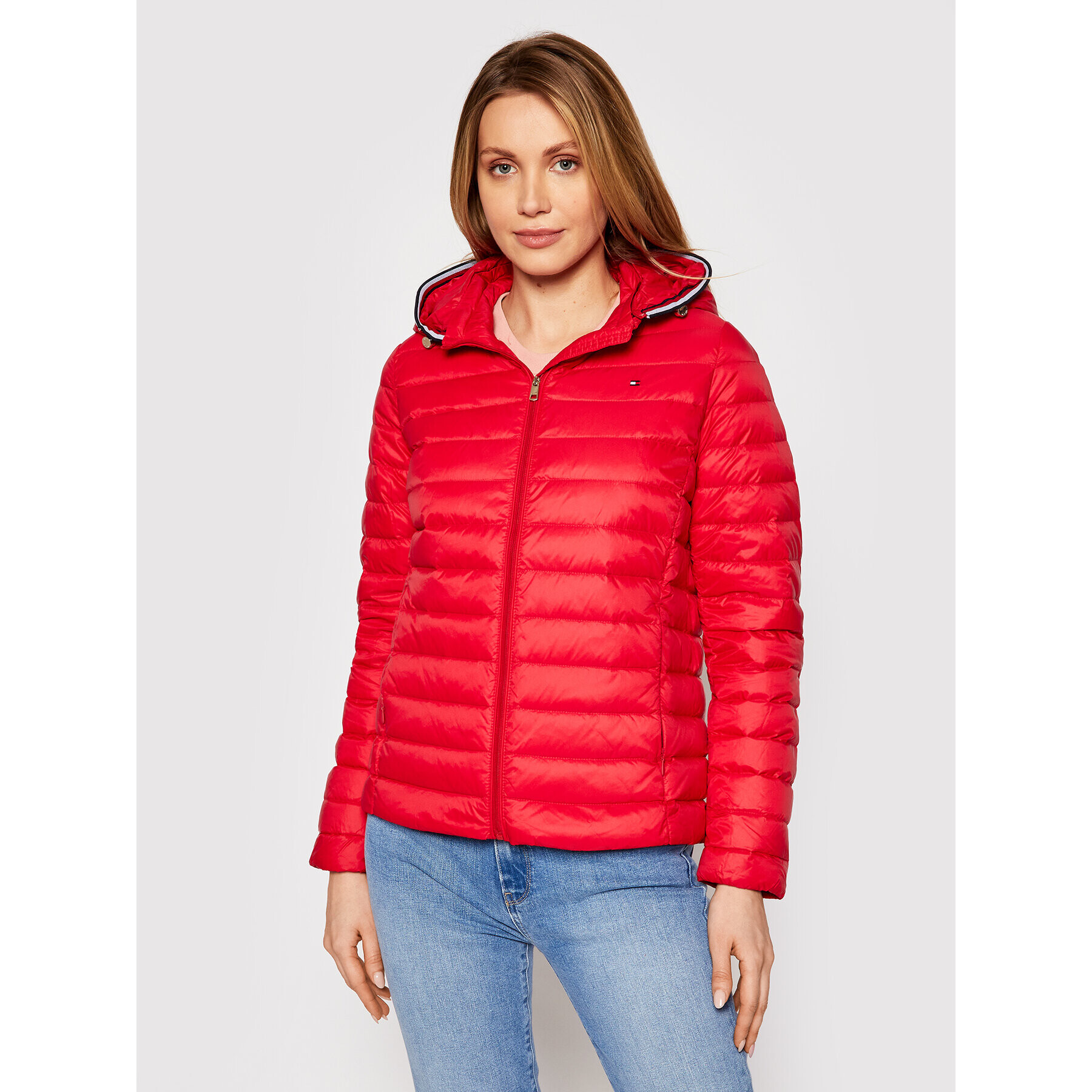 Tommy Hilfiger Pehelykabát Essential WW0WW30842 Piros Regular Fit - Pepit.hu