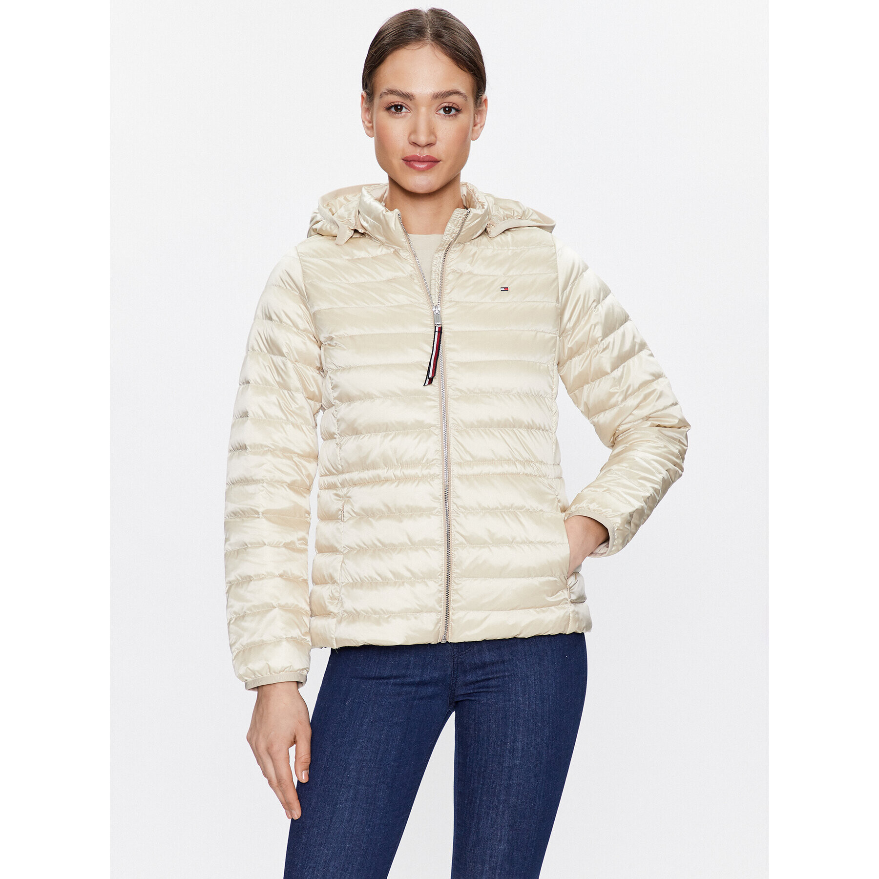 Tommy Hilfiger Pehelykabát Feminne WW0WW37264 Bézs Regular Fit - Pepit.hu