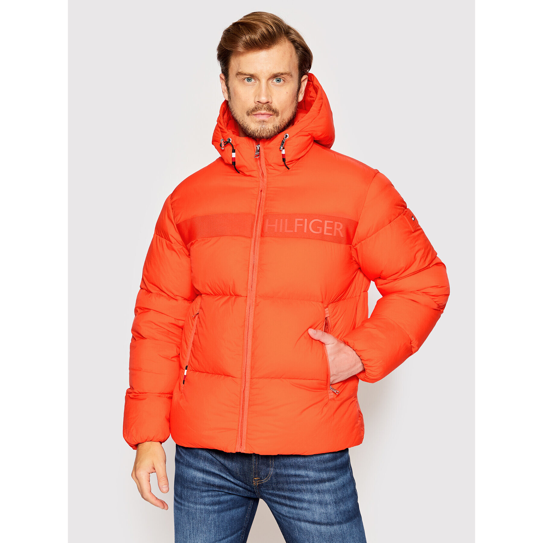 Tommy Hilfiger Pehelykabát High Loft MW0MW27679 Narancssárga Regular Fit - Pepit.hu