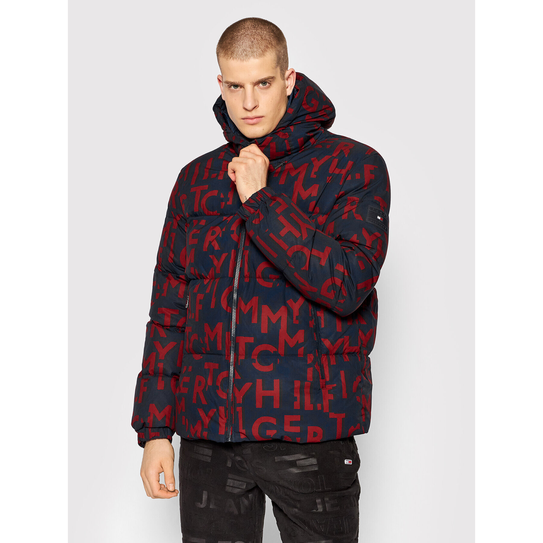 Tommy Hilfiger Pehelykabát Loft Printed MW0MW20958 Sötétkék Regular Fit - Pepit.hu