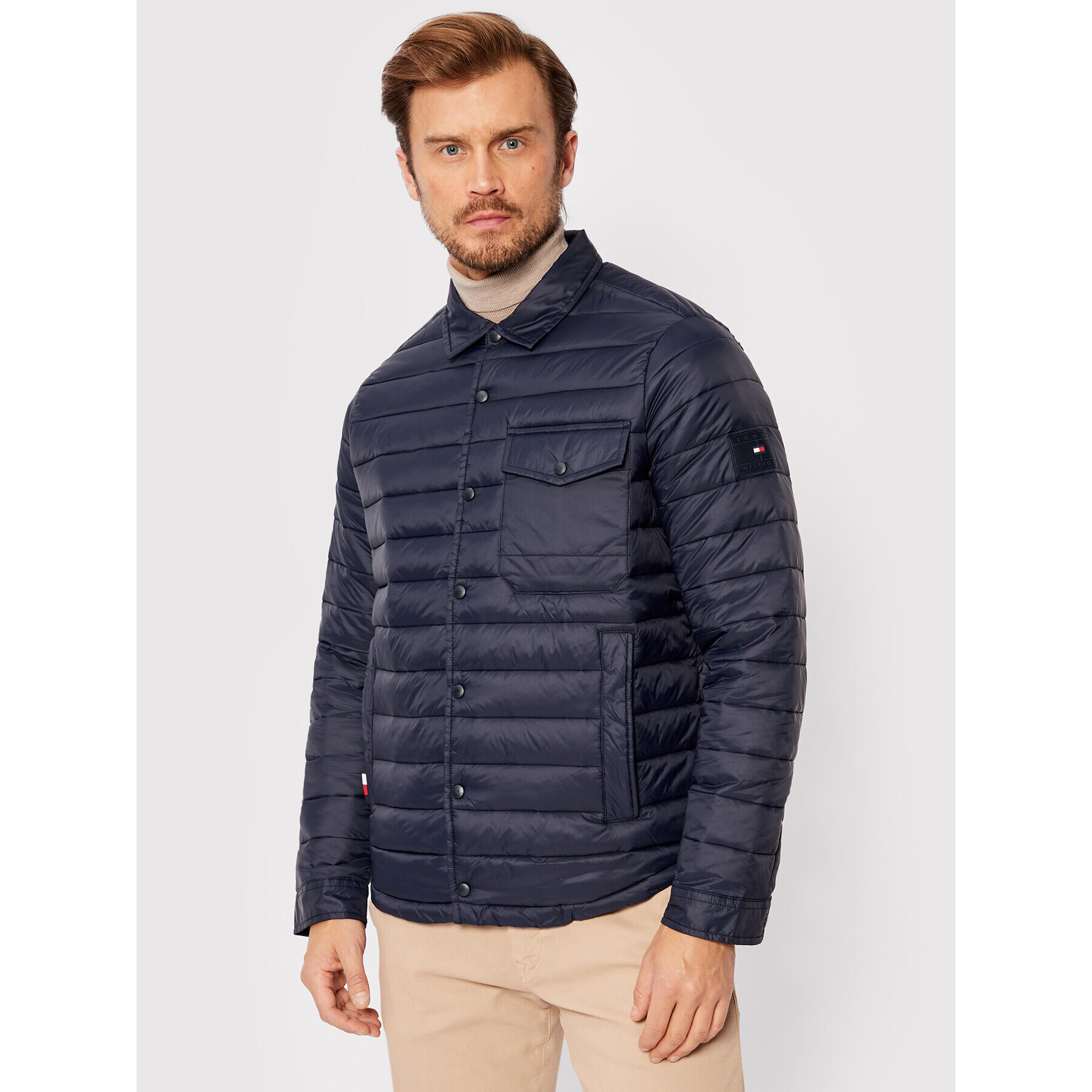 Tommy Hilfiger Pehelykabát Packable MW0MW26875 Sötétkék Regular Fit - Pepit.hu