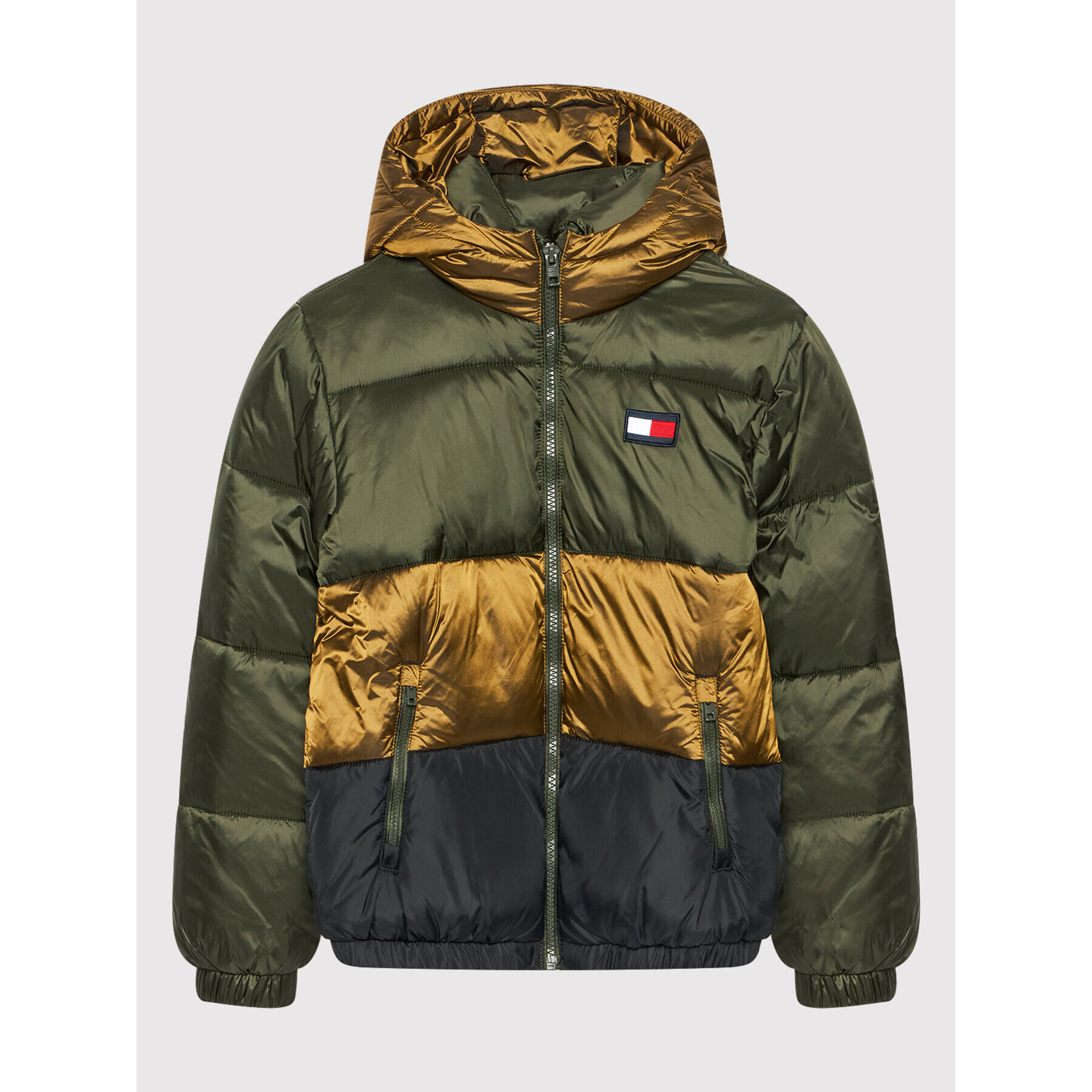 Tommy Hilfiger Pehelykabát Puffer Colorblock KB0KB06770 D Színes Regular Fit - Pepit.hu