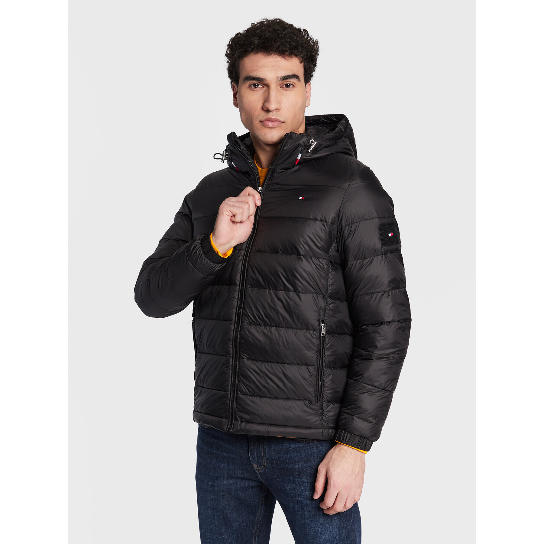 Tommy Hilfiger Pehelykabát Quilted MW0MW29007 Fekete Regular Fit - Pepit.hu