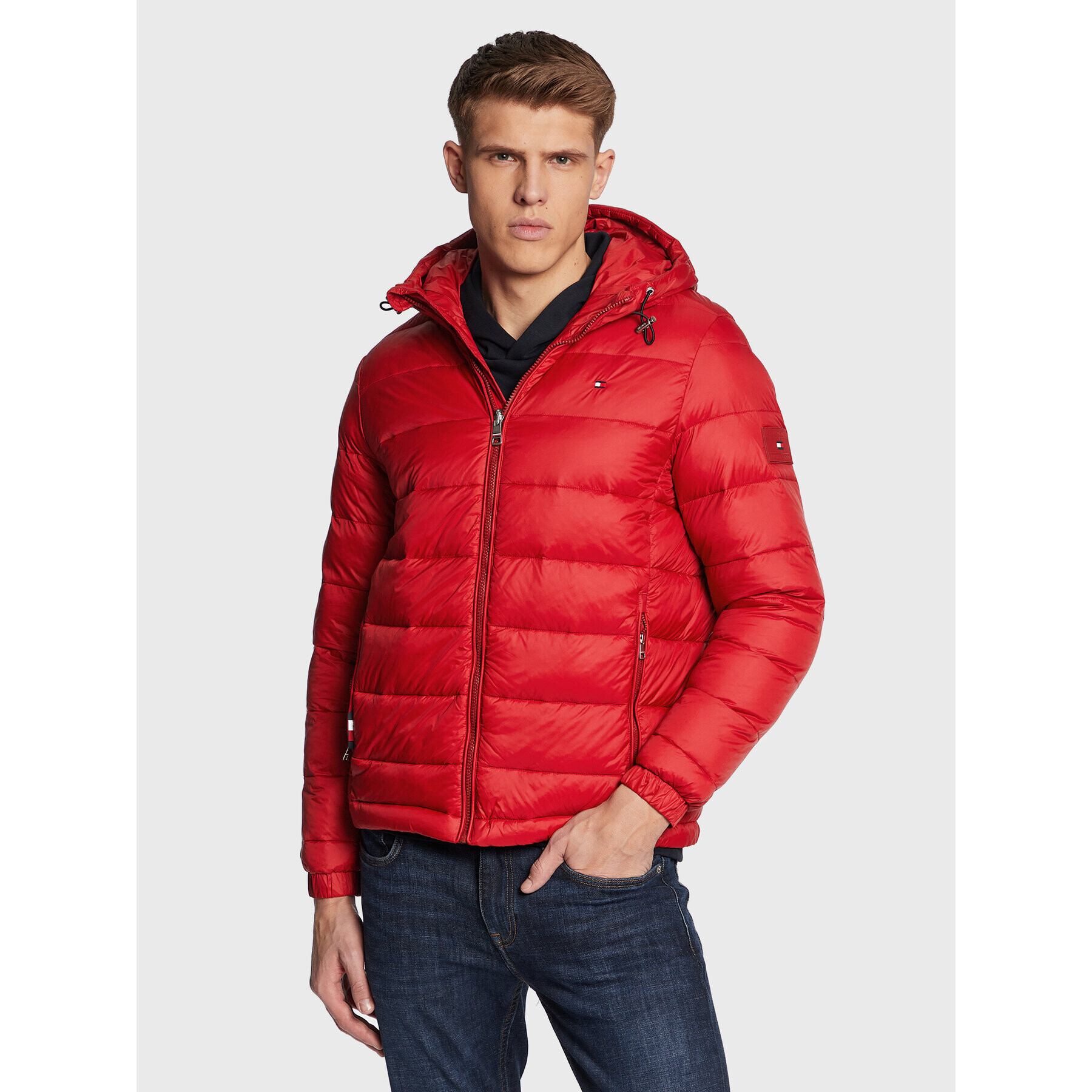 Tommy Hilfiger Pehelykabát Quilted MW0MW29007 Piros Regular Fit - Pepit.hu