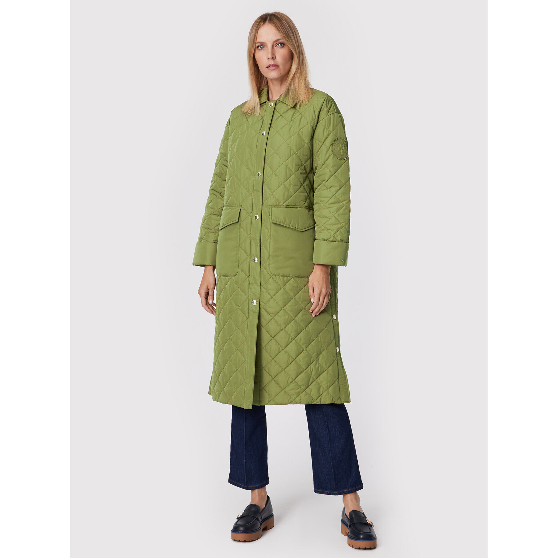 Tommy Hilfiger Pehelykabát Quilted Sorona WW0WW35551 Zöld Relaxed Fit - Pepit.hu