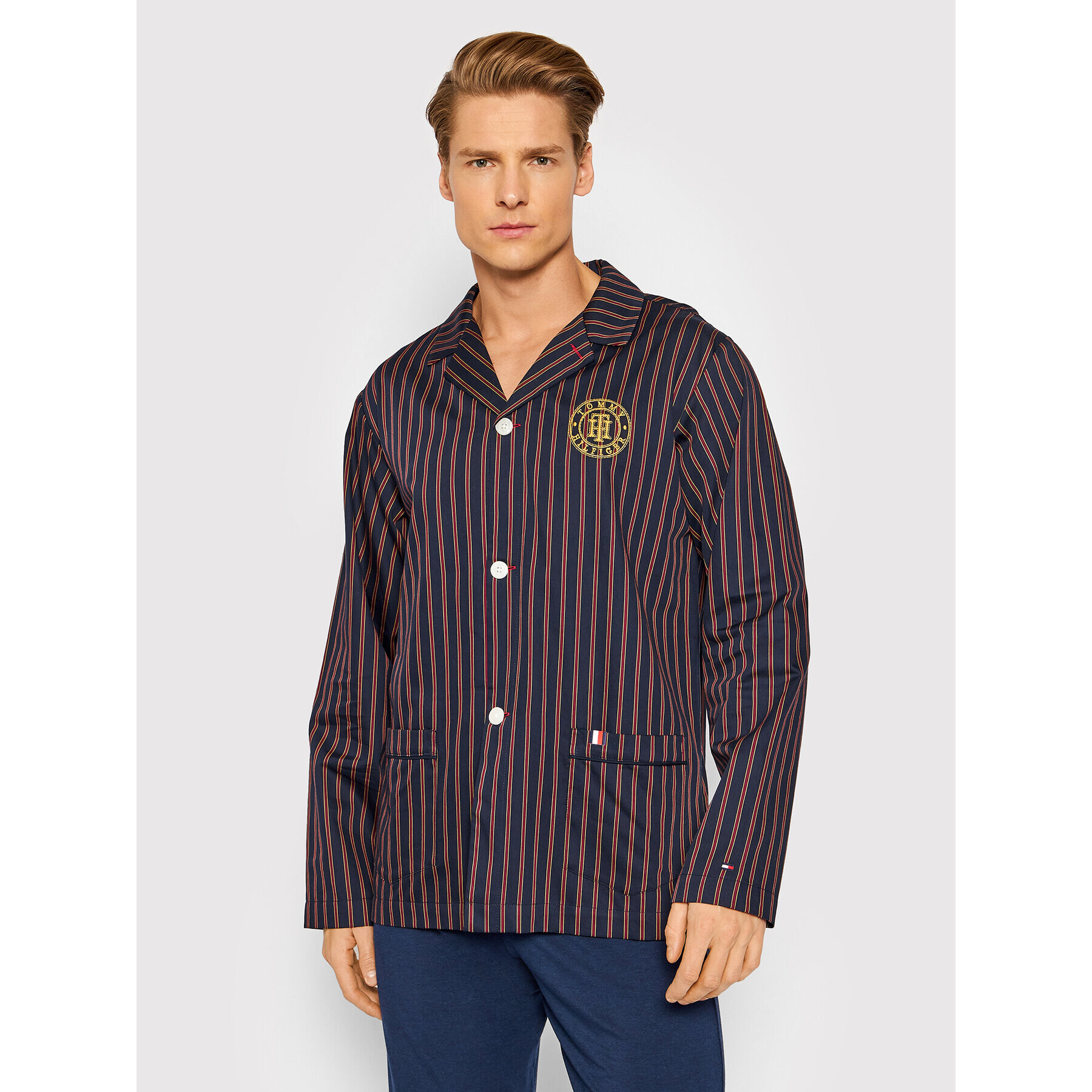 Tommy Hilfiger Pizsama felső Pj UM0UM02377 Sötétkék Regular Fit - Pepit.hu