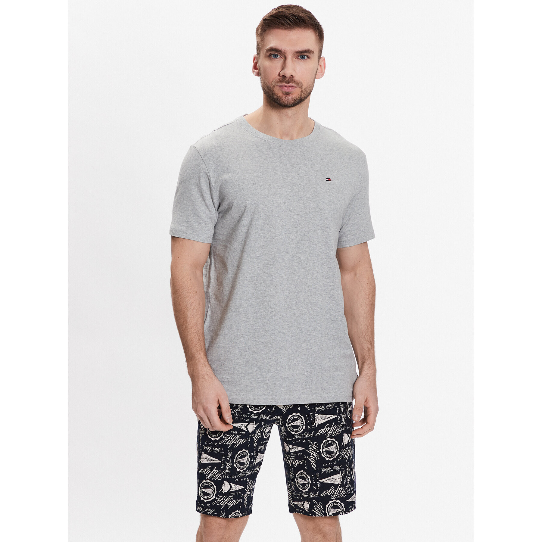 Tommy Hilfiger Pizsama Jersey Set Print UM0UM02319 Színes Regular Fit - Pepit.hu