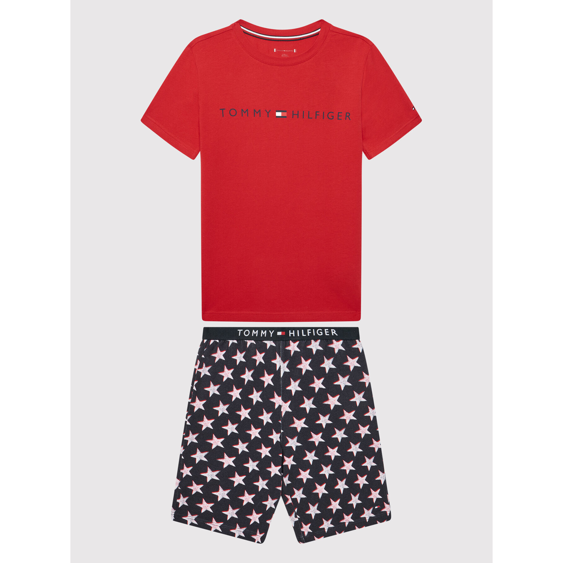 Tommy Hilfiger Pizsama Print UB0UB00305 Piros - Pepit.hu