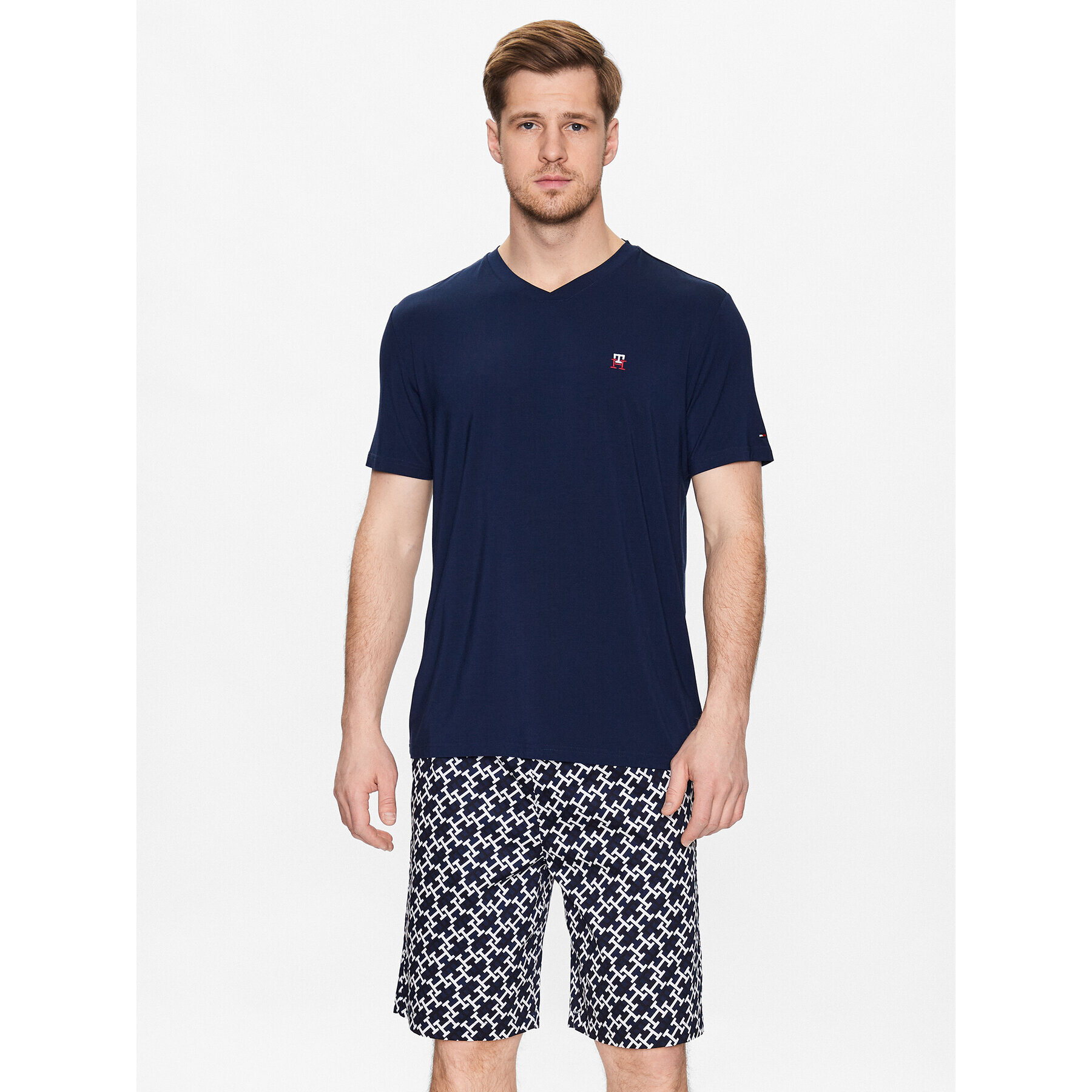 Tommy Hilfiger Pizsama Print UM0UM02810 Sötétkék Regular Fit - Pepit.hu