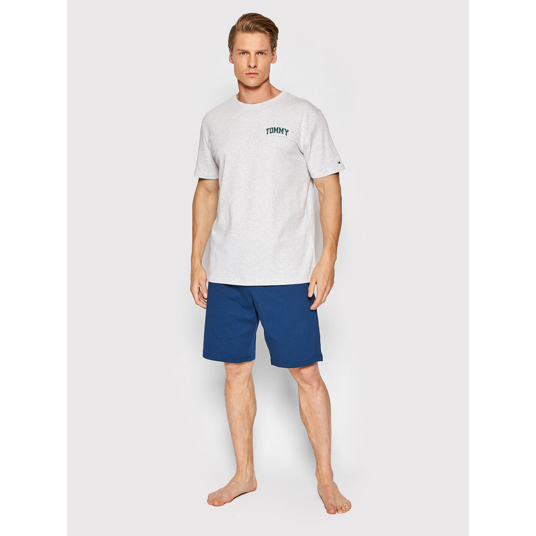 Tommy Hilfiger Pizsama Short Set UM0UM02419 Szürke Regular Fit - Pepit.hu