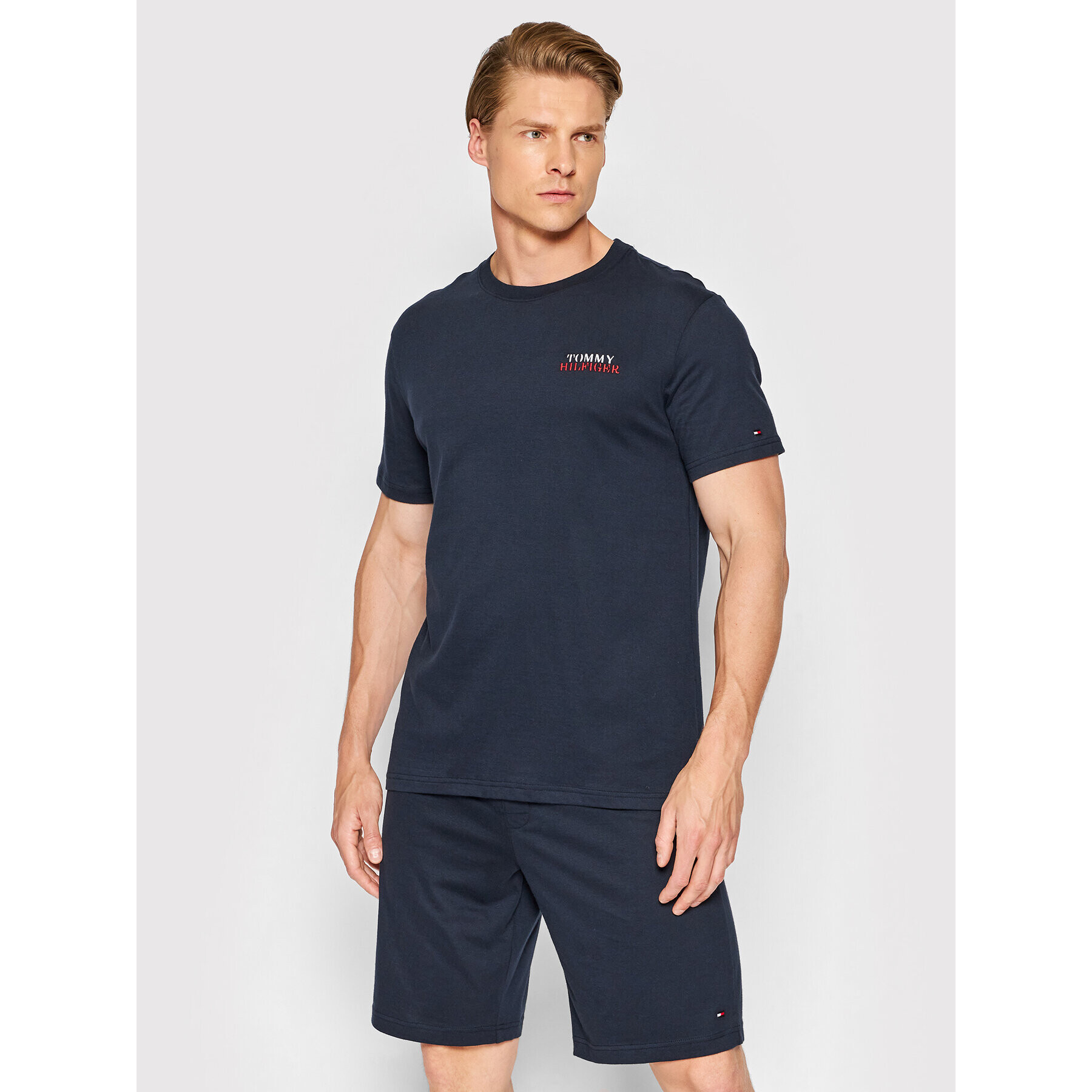 Tommy Hilfiger Pizsama Short Set UM0UM02433 Sötétkék Regular Fit - Pepit.hu