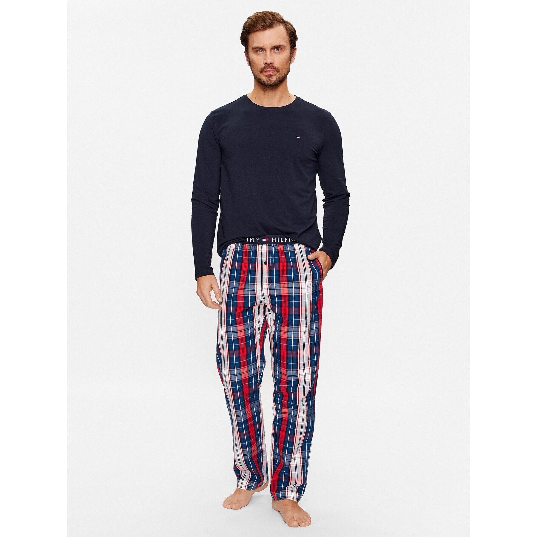 Tommy Hilfiger Pizsama UM0UM02891 Sötétkék Regular Fit - Pepit.hu