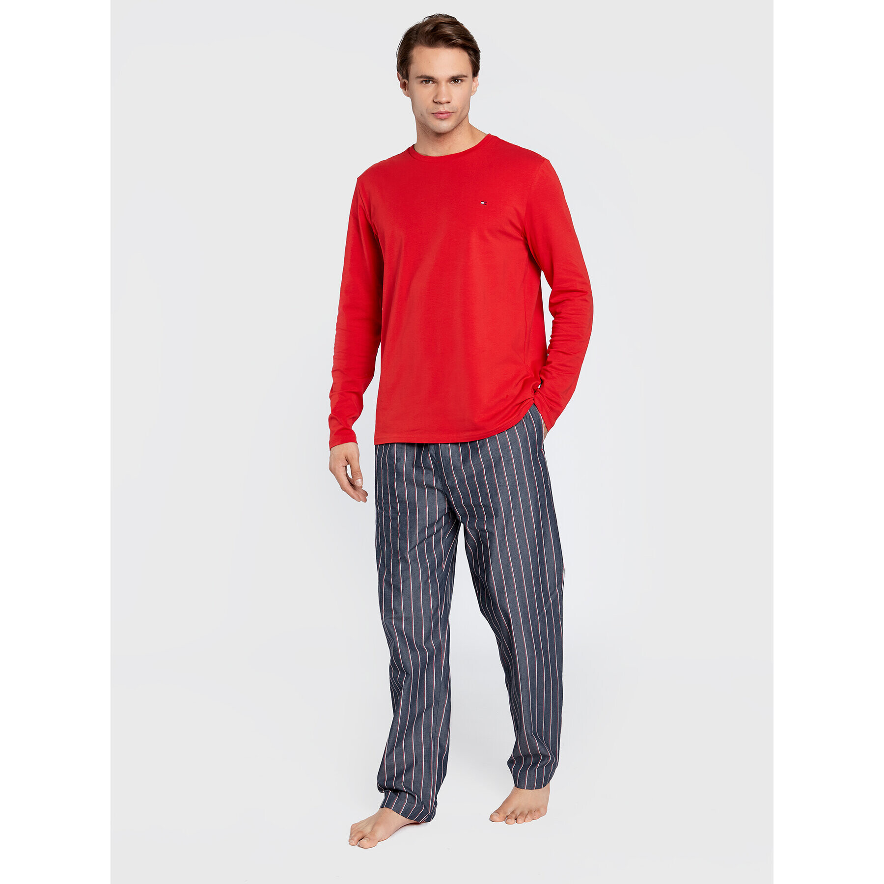 Tommy Hilfiger Pizsama Woven UM0UM01960 Piros Regular Fit - Pepit.hu