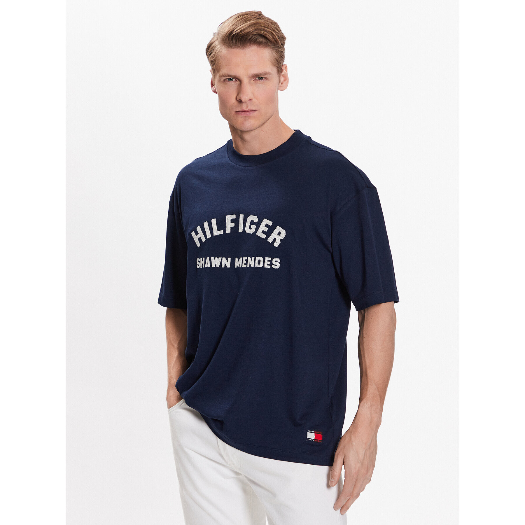 Tommy Hilfiger Póló Archive MW0MW31189 Sötétkék Relaxed Fit - Pepit.hu