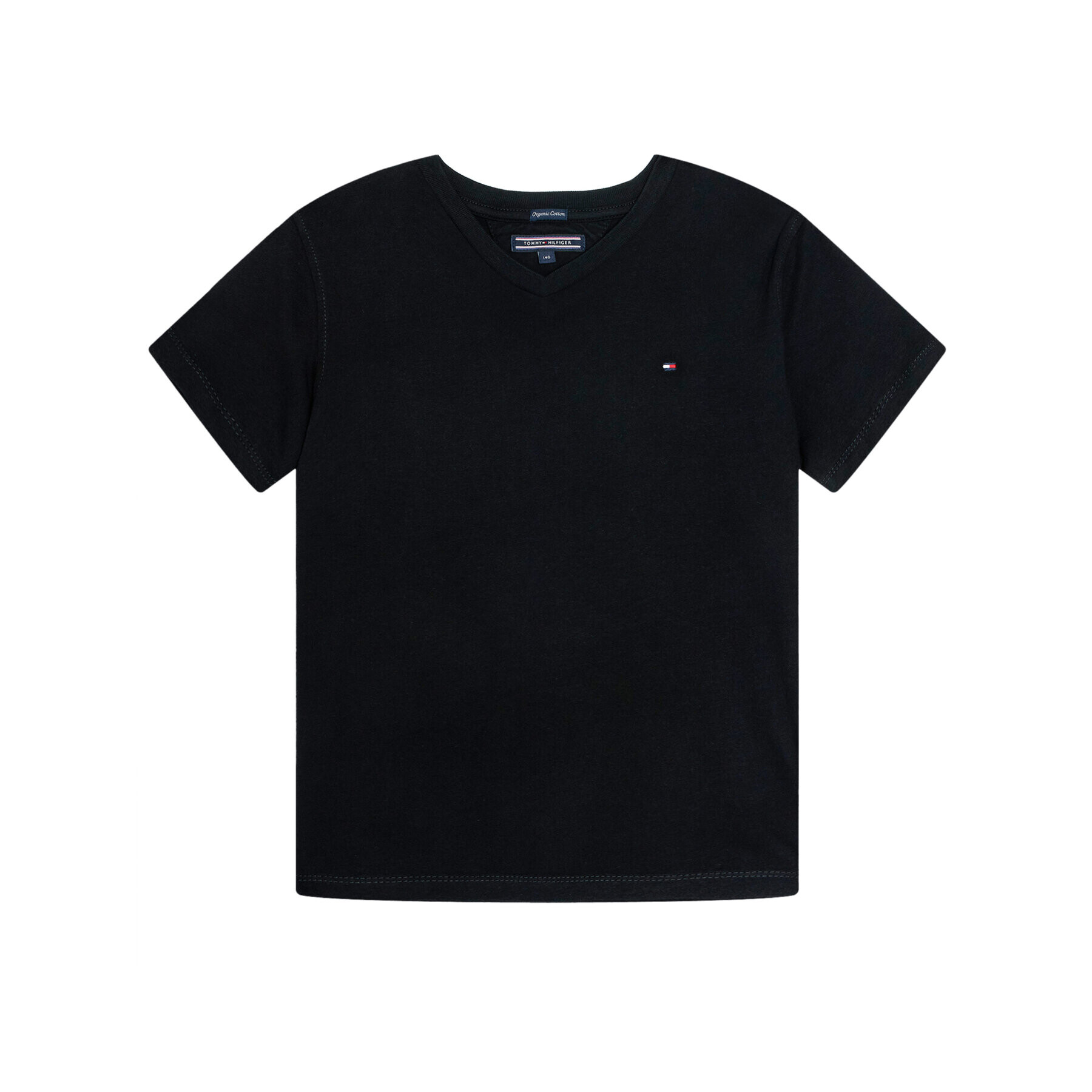 Tommy Hilfiger Póló Boys Basic KB0KB04142 Fekete Regular Fit - Pepit.hu