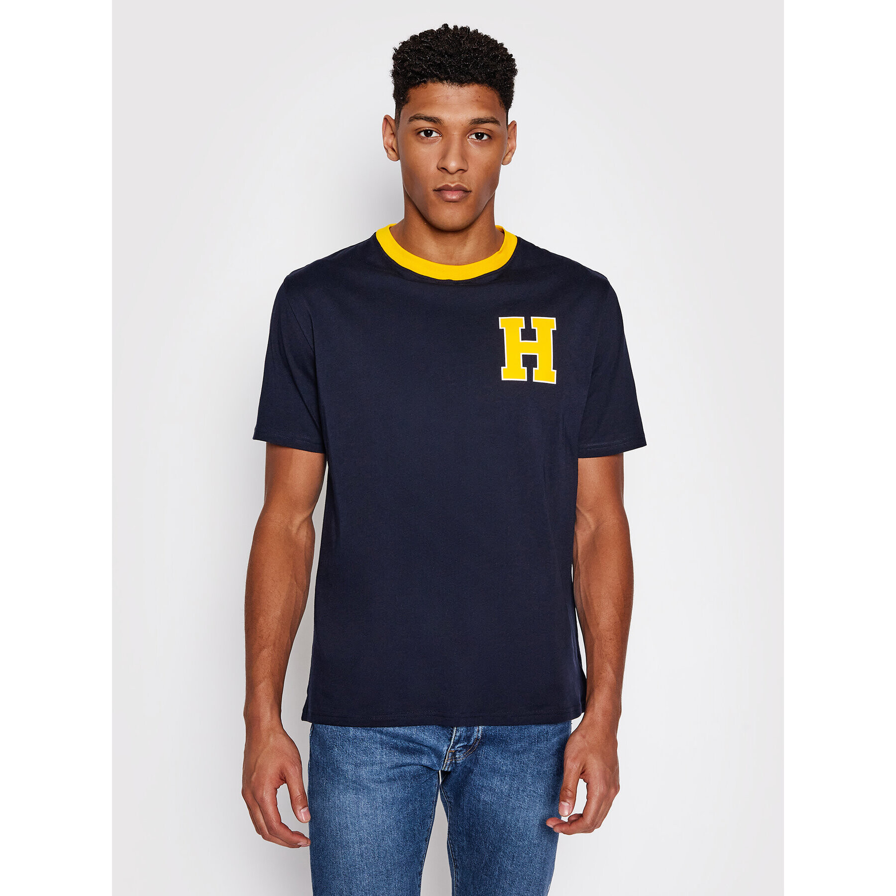 Tommy Hilfiger Póló Cn Ss Tee UM0UM02129 Sötétkék Regular Fit - Pepit.hu