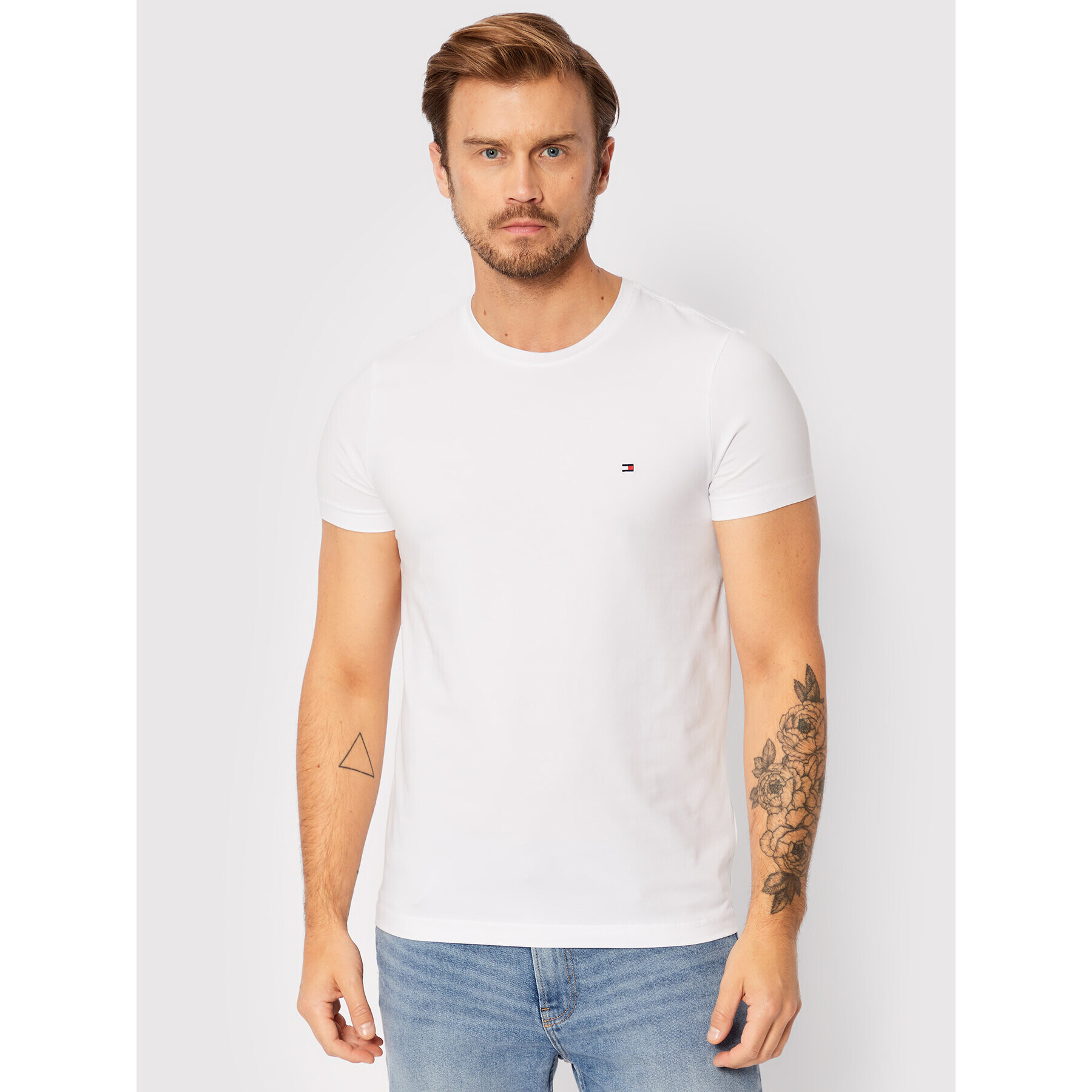 Tommy Hilfiger Póló Core Stretch MW0MW27539 Fehér Slim Fit - Pepit.hu