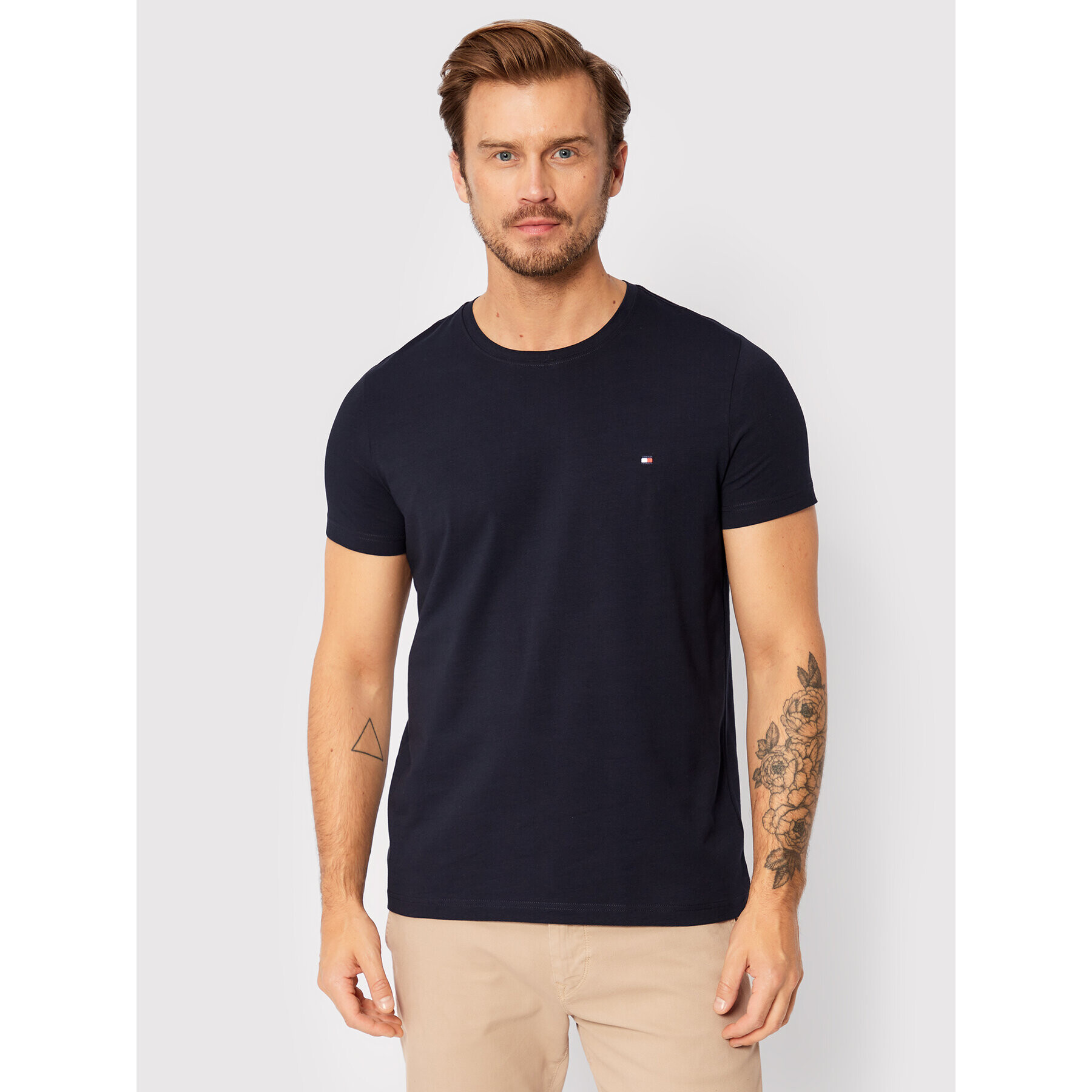 Tommy Hilfiger Póló Core Stretch MW0MW27539 Sötétkék Slim Fit - Pepit.hu