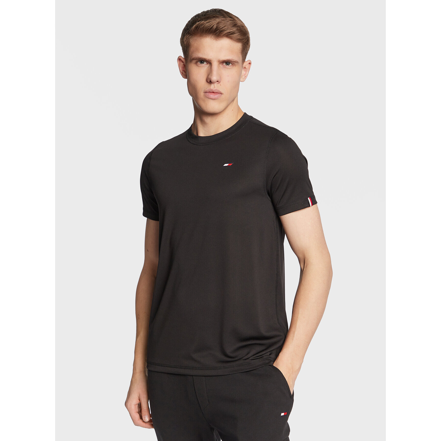 Tommy Hilfiger Póló Essential Training MW0MW27936 Fekete Regular Fit - Pepit.hu