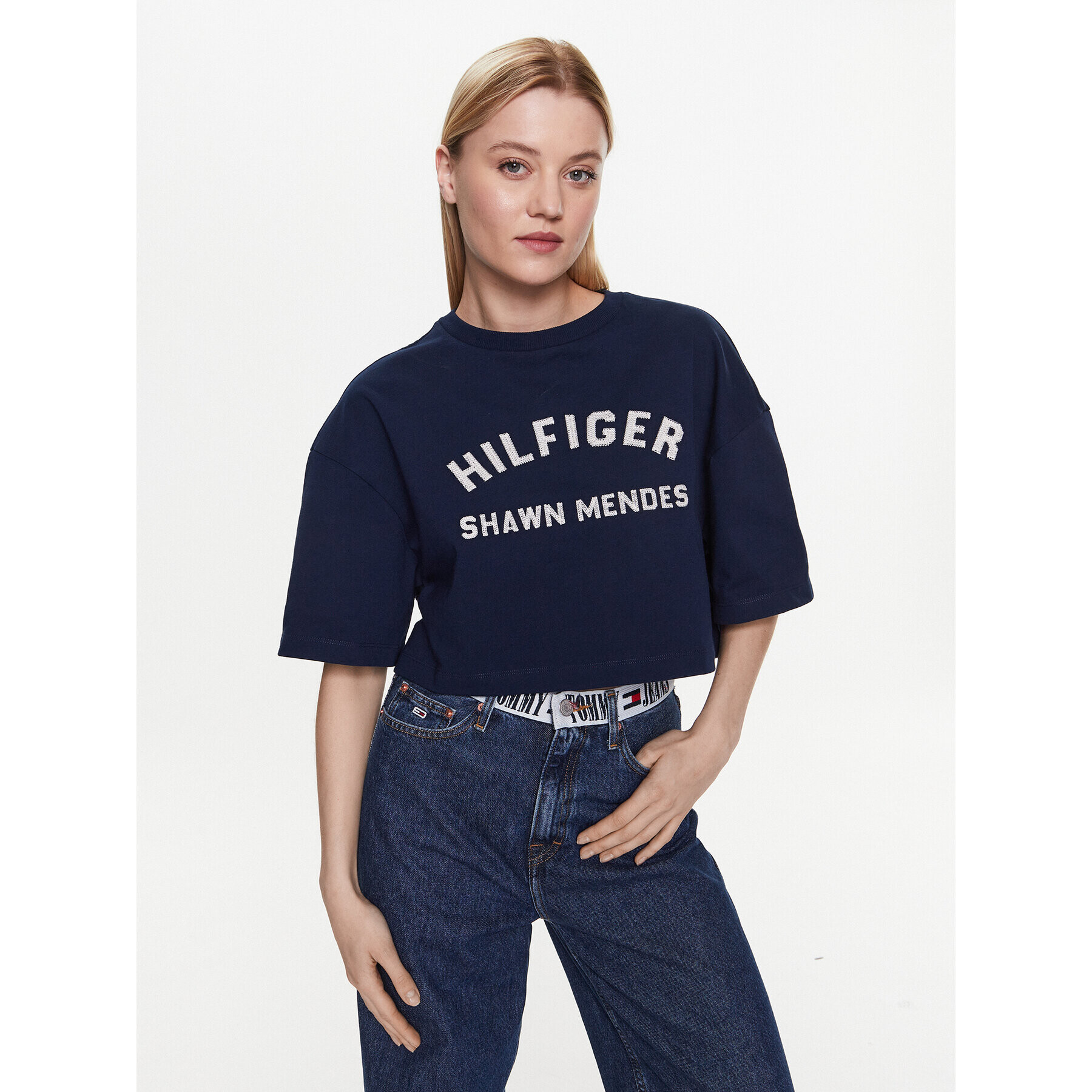 Tommy Hilfiger Póló Graphic WW0WW38985 Sötétkék Relaxed Fit - Pepit.hu